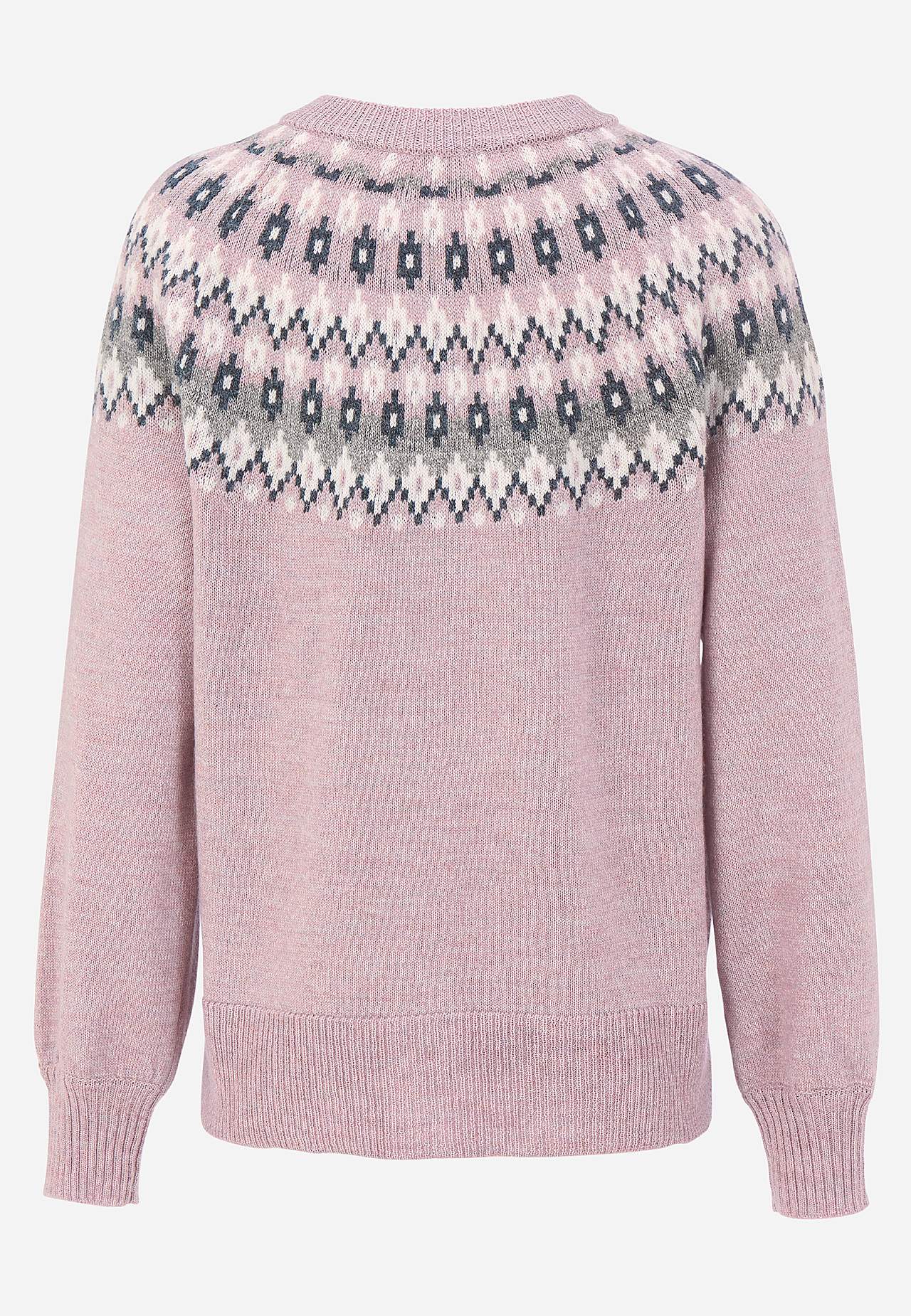 Jacquard patterned cardigan