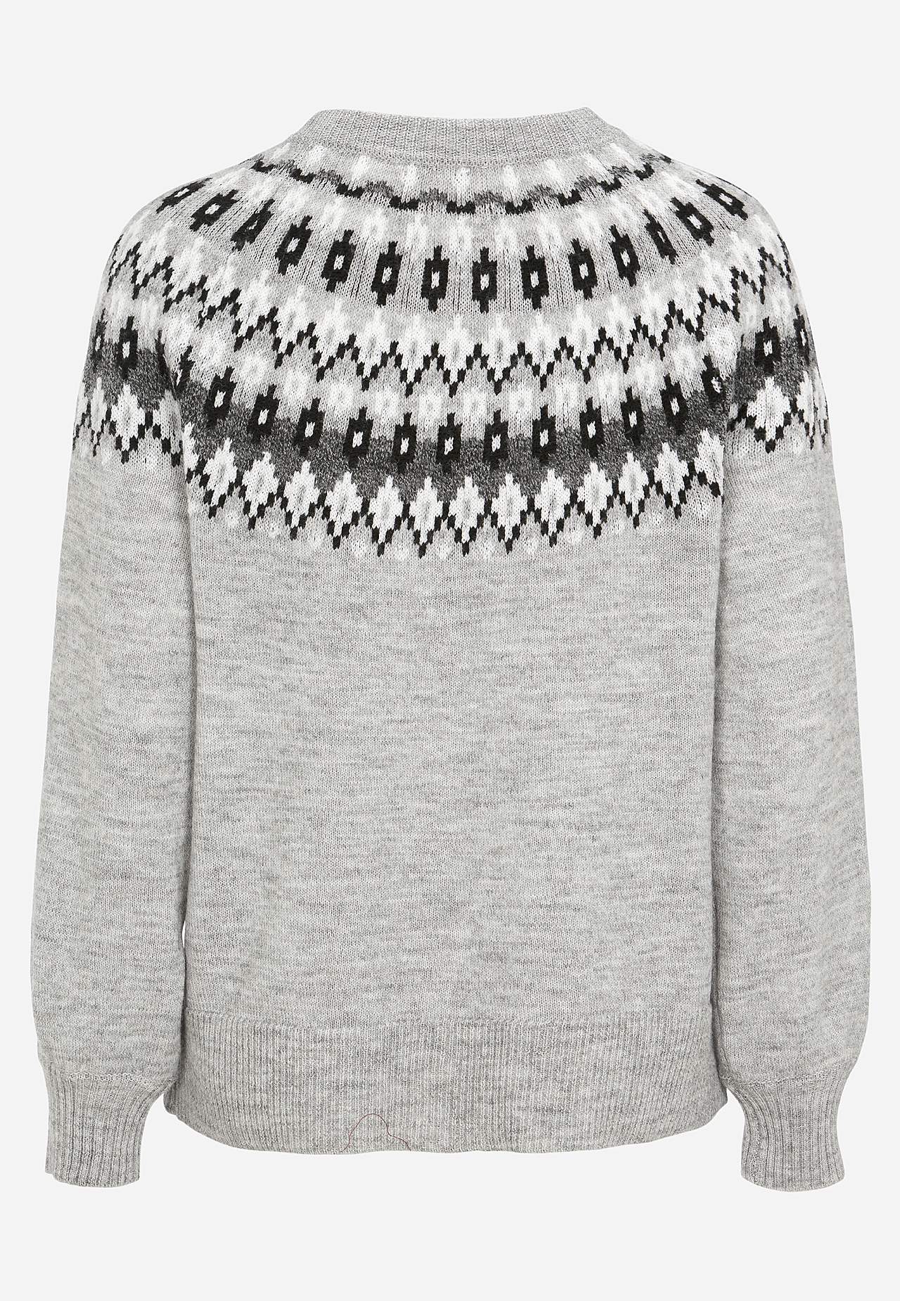 Jacquard patterned cardigan