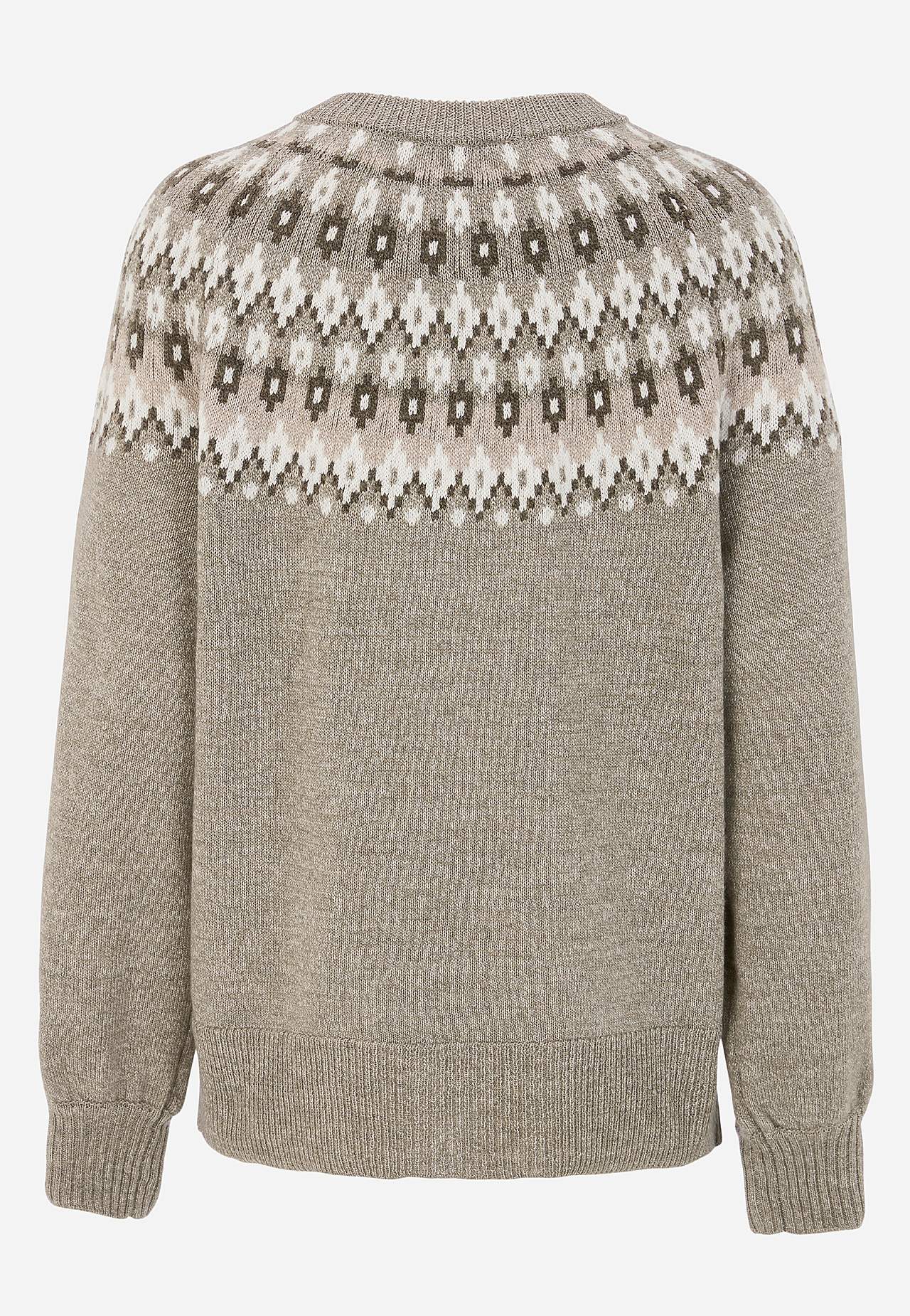 Jacquard patterned cardigan