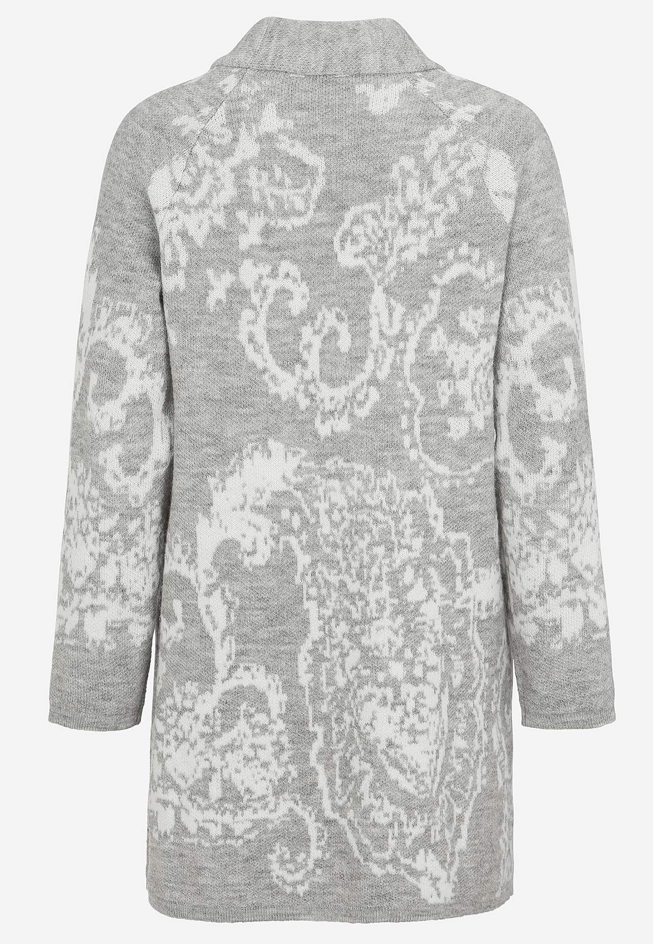 Jacquard-knit cardigan
