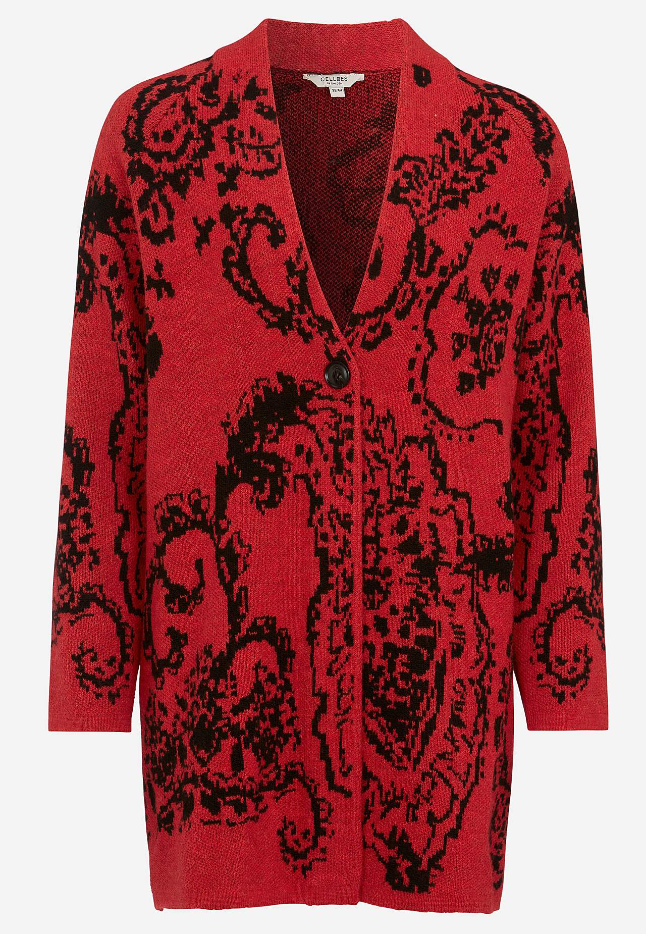 Jacquard-knit cardigan
