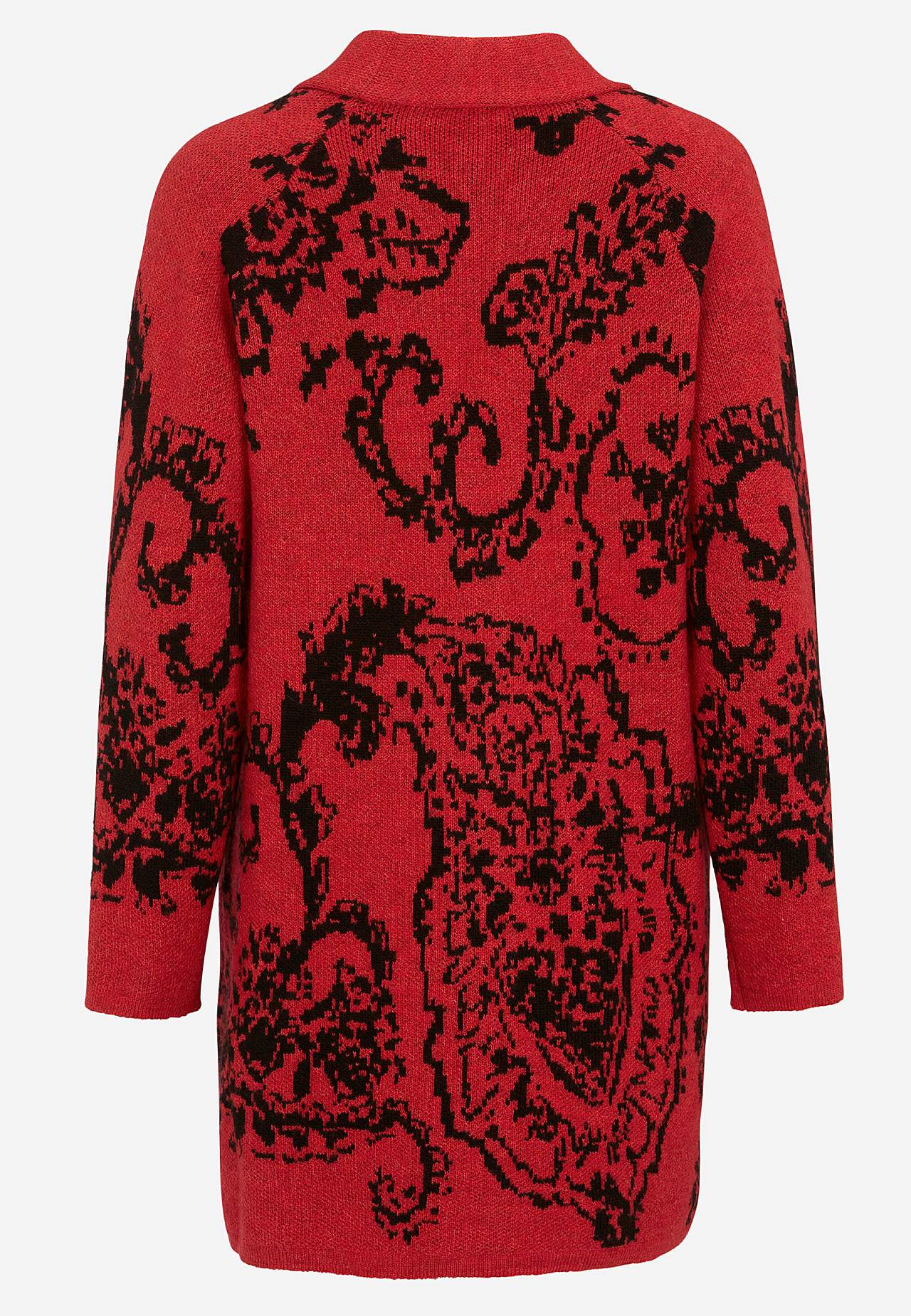 Jacquard-knit cardigan
