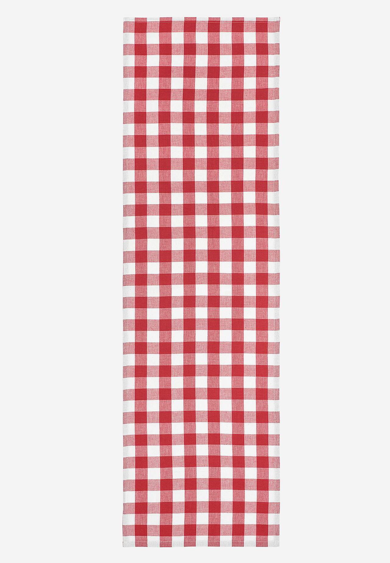 Woven, checked table runner