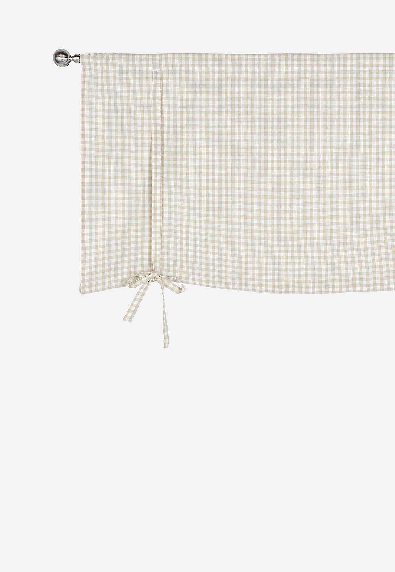 Woven, checked roman blind