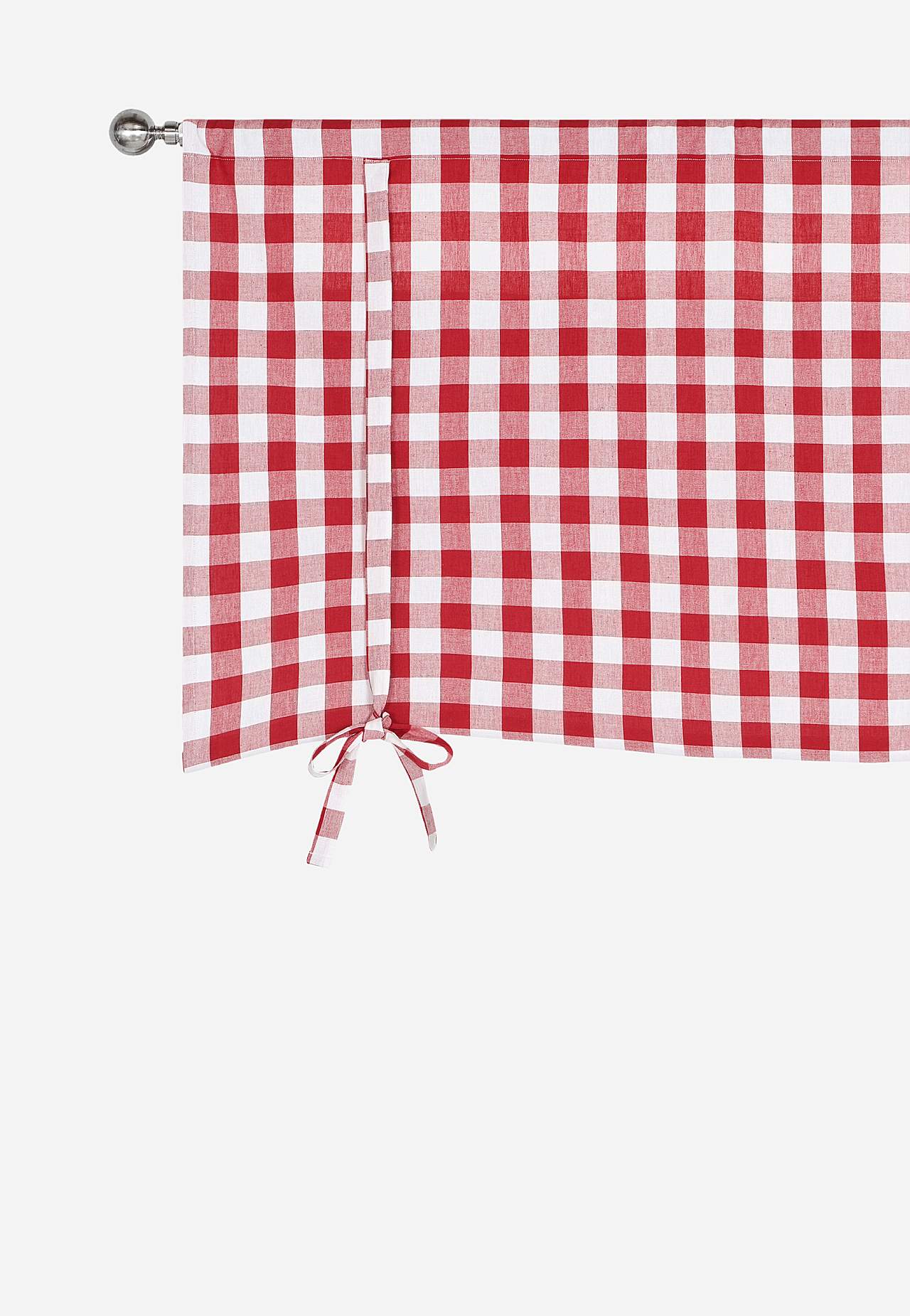 Woven, checked roman blind