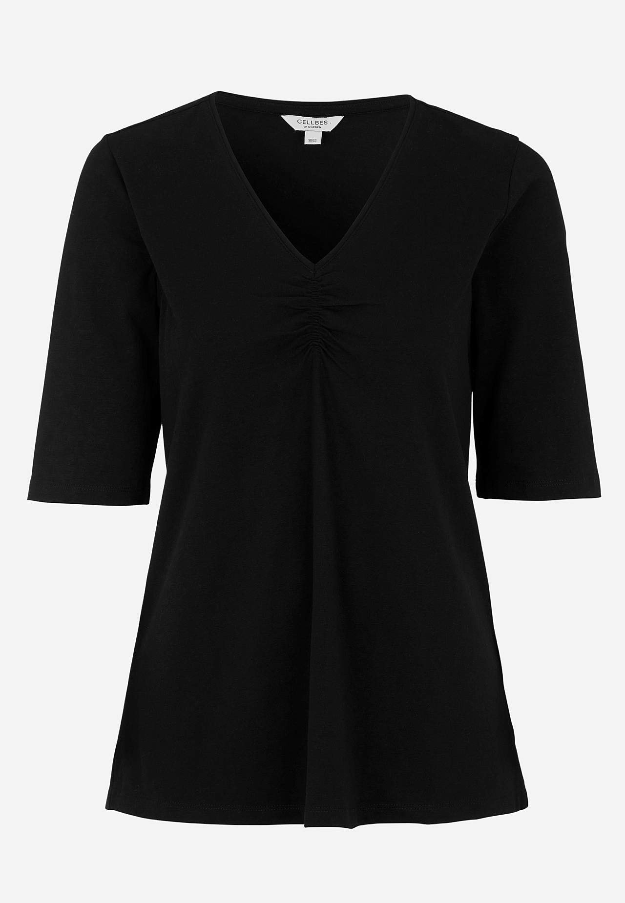 Jersey top with gathering
