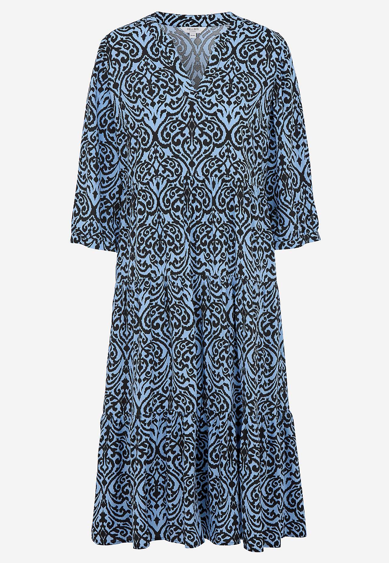 Dress with flounces