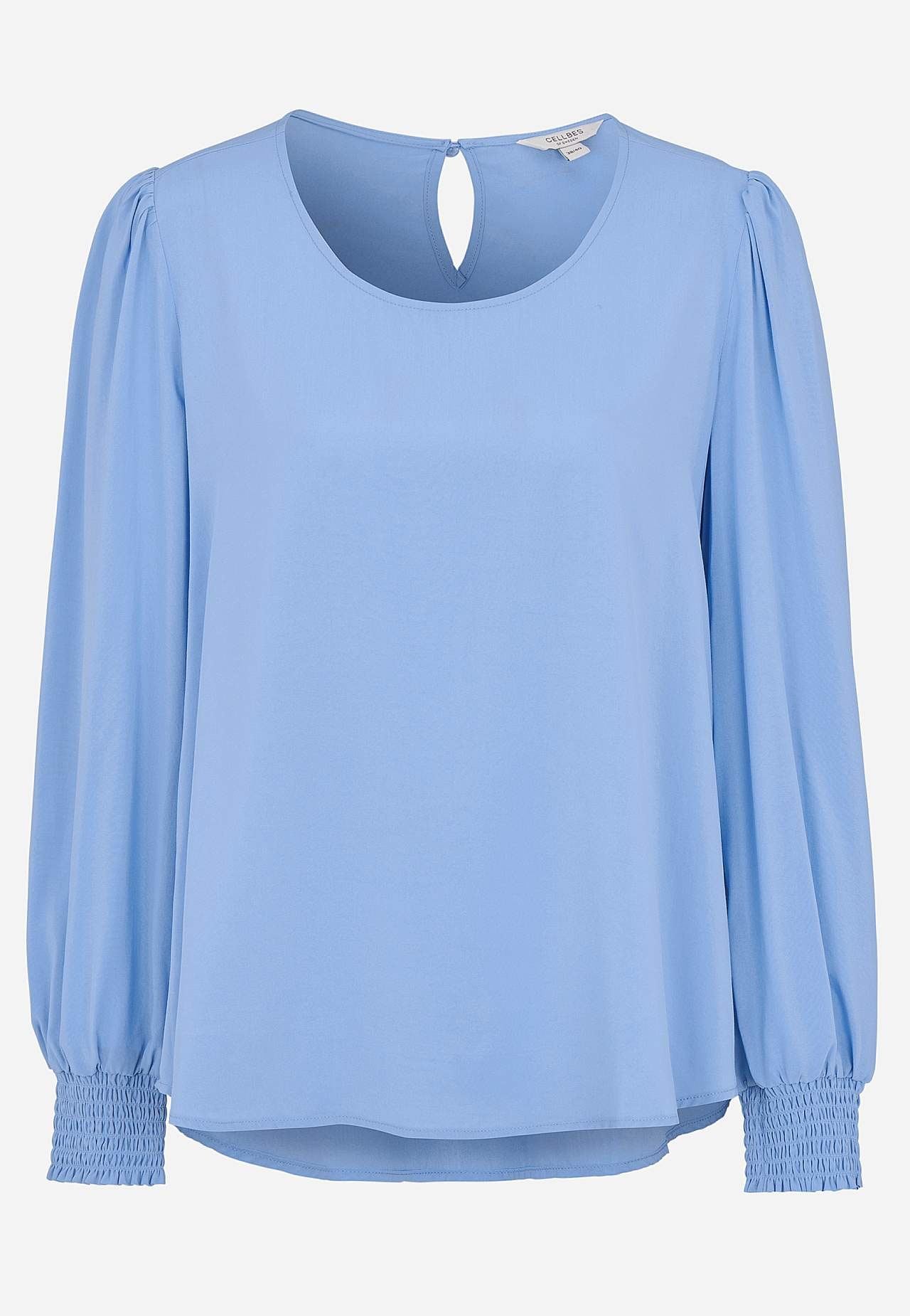 Blouse with smocking at the cuffs