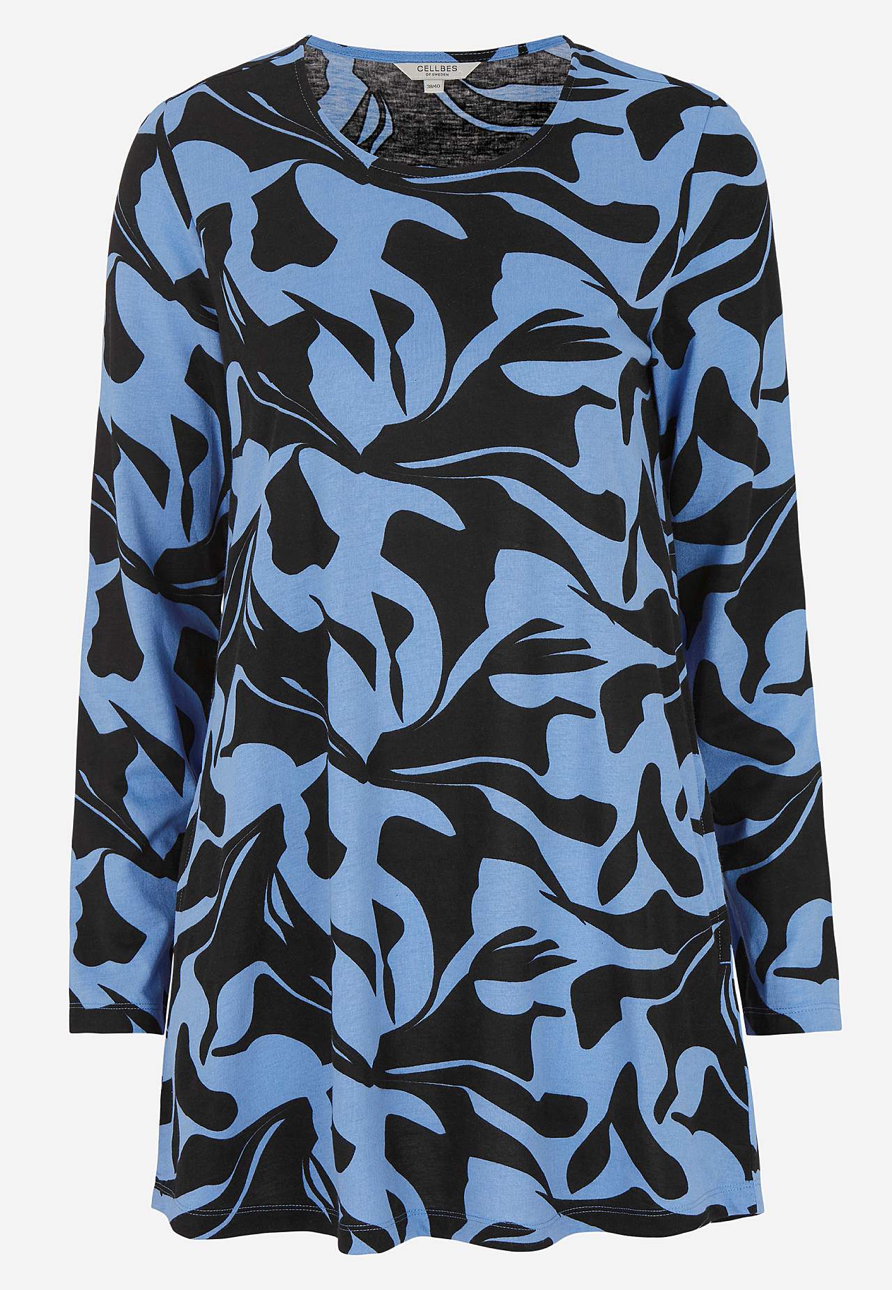 Patterned jersey tuniq with pockets
