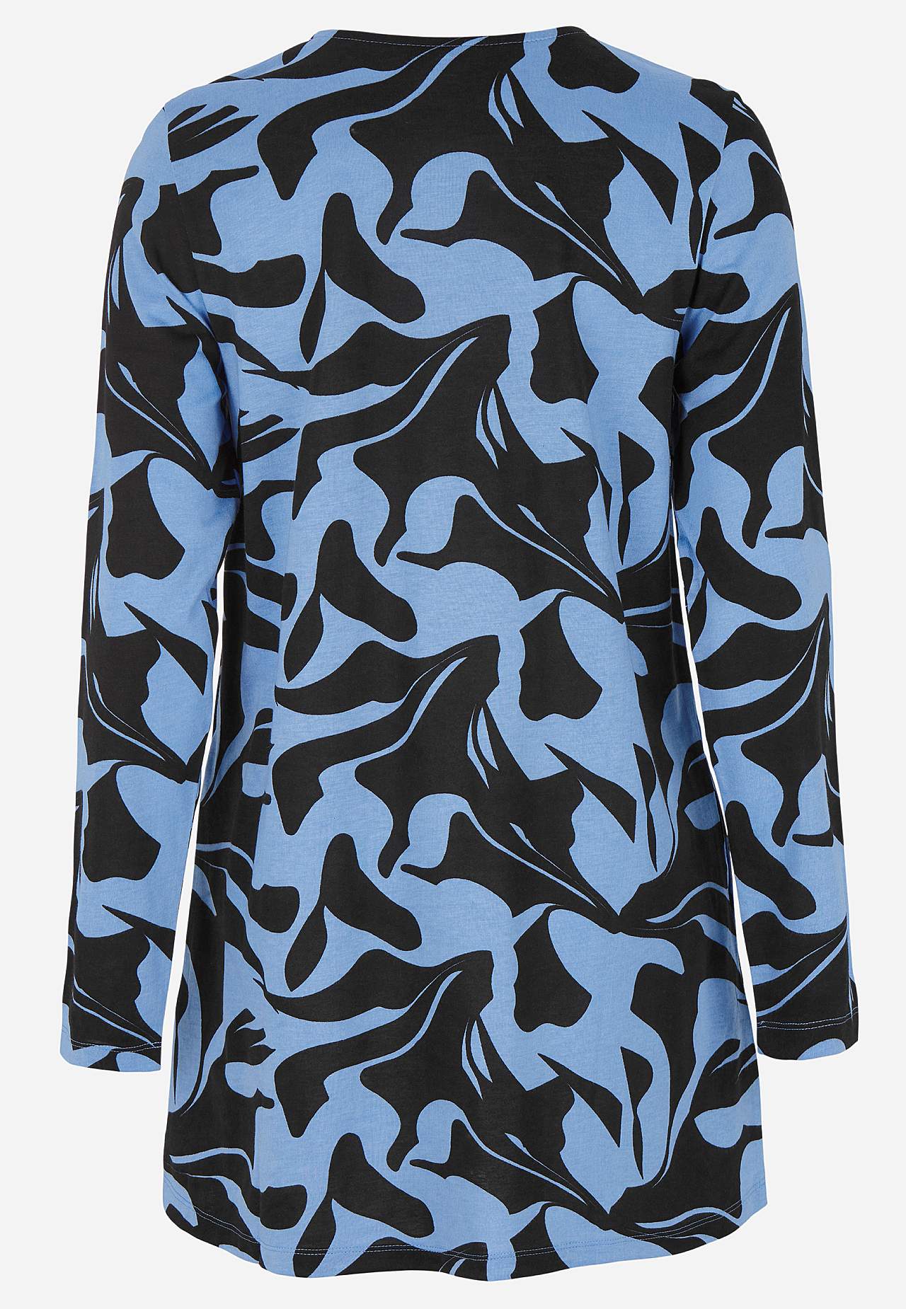 Patterned jersey tuniq with pockets