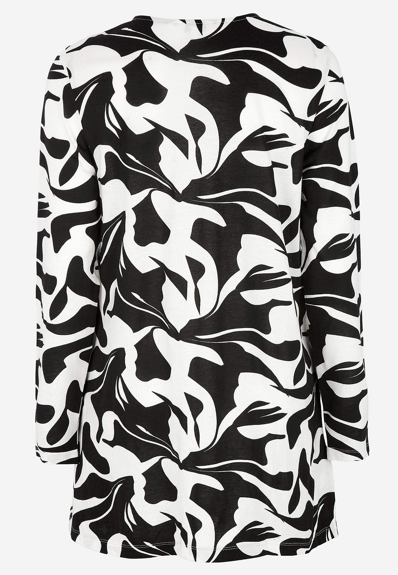 Patterned jersey tuniq with pockets