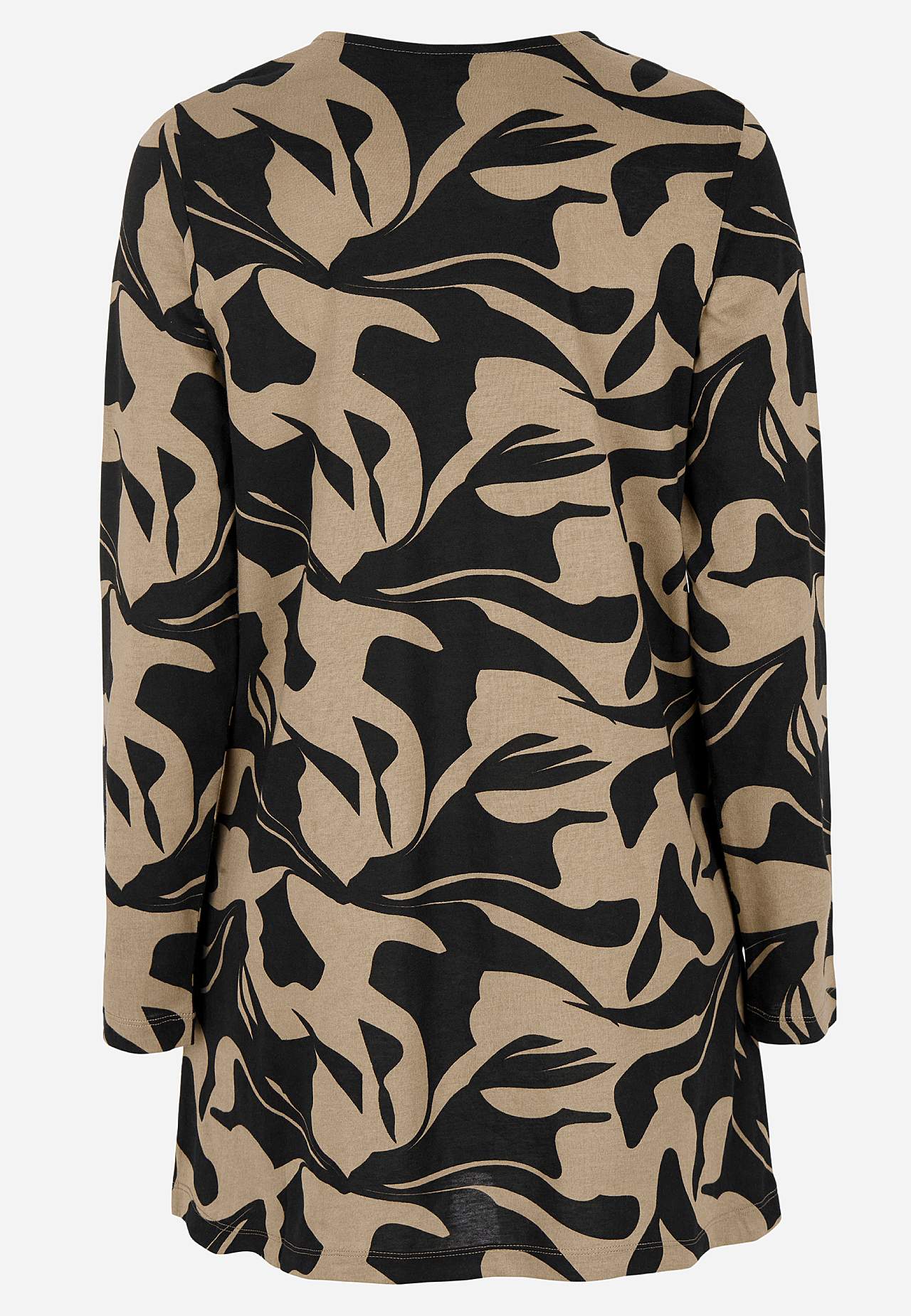 Patterned jersey tuniq with pockets