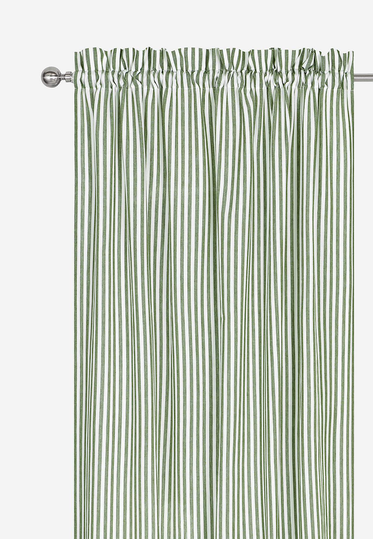 Woven, striped curtain panels 2-pack