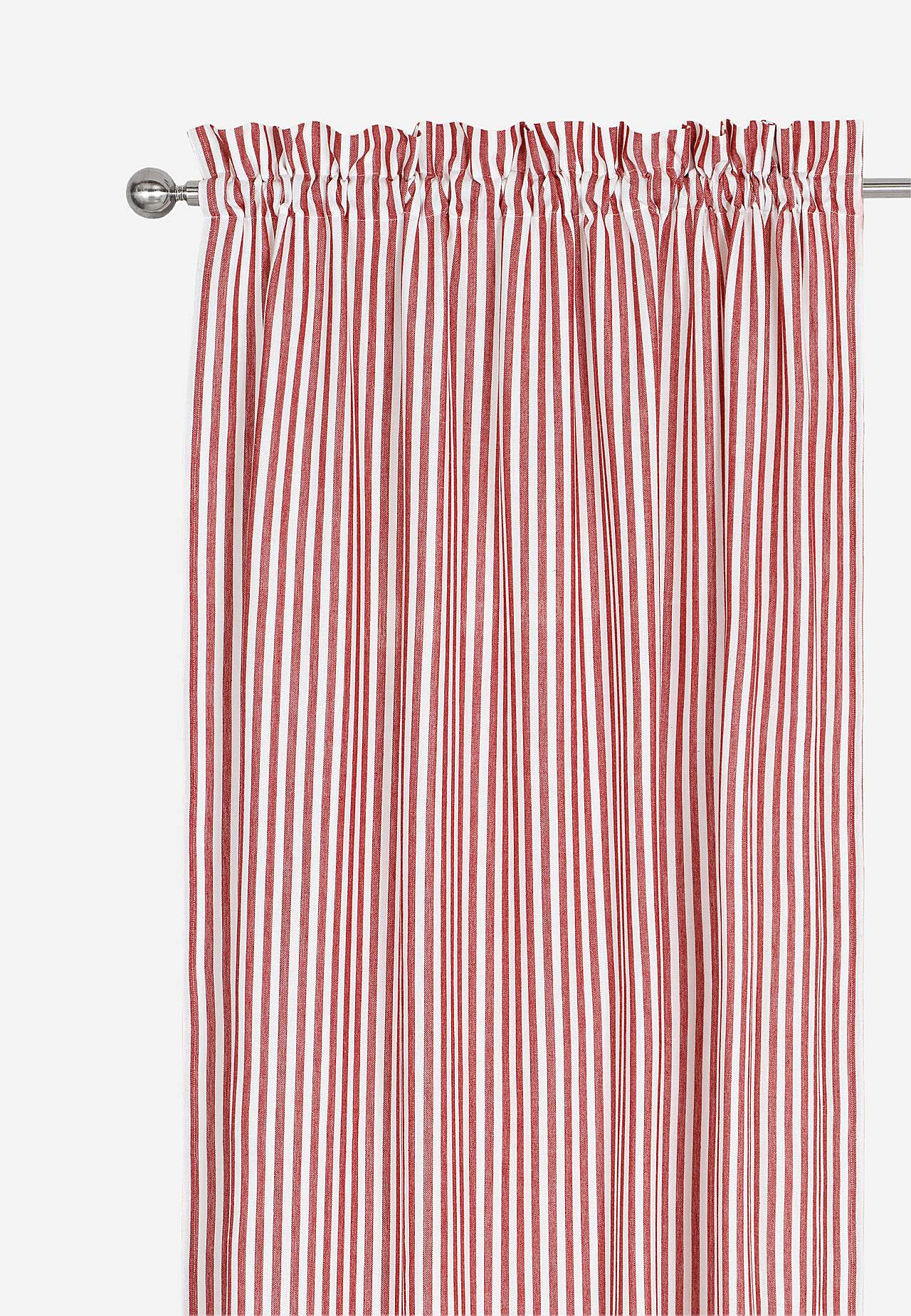 Woven, striped curtain panels 2-pack