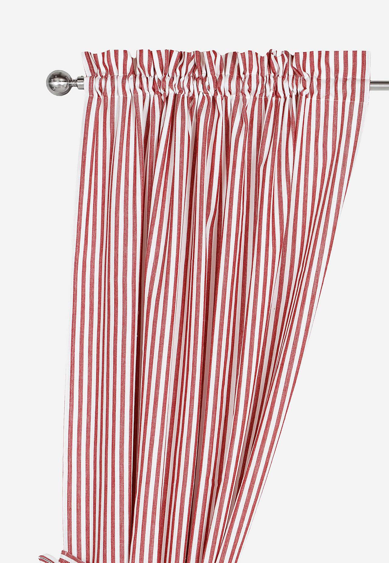 Woven, striped curtain panels 2-pack