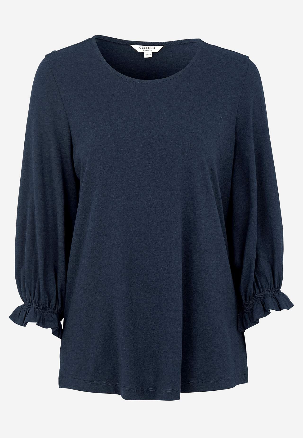 Jersey top with smock detail
