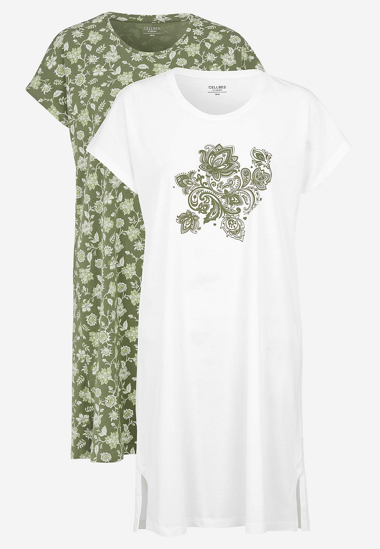 Short-sleeved nightdress 2-pack