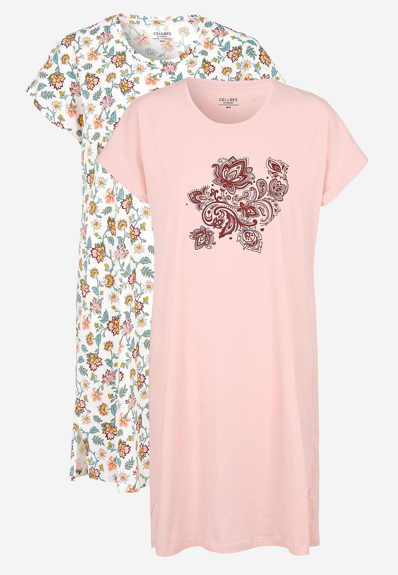 Short-sleeved nightdress 2-pack