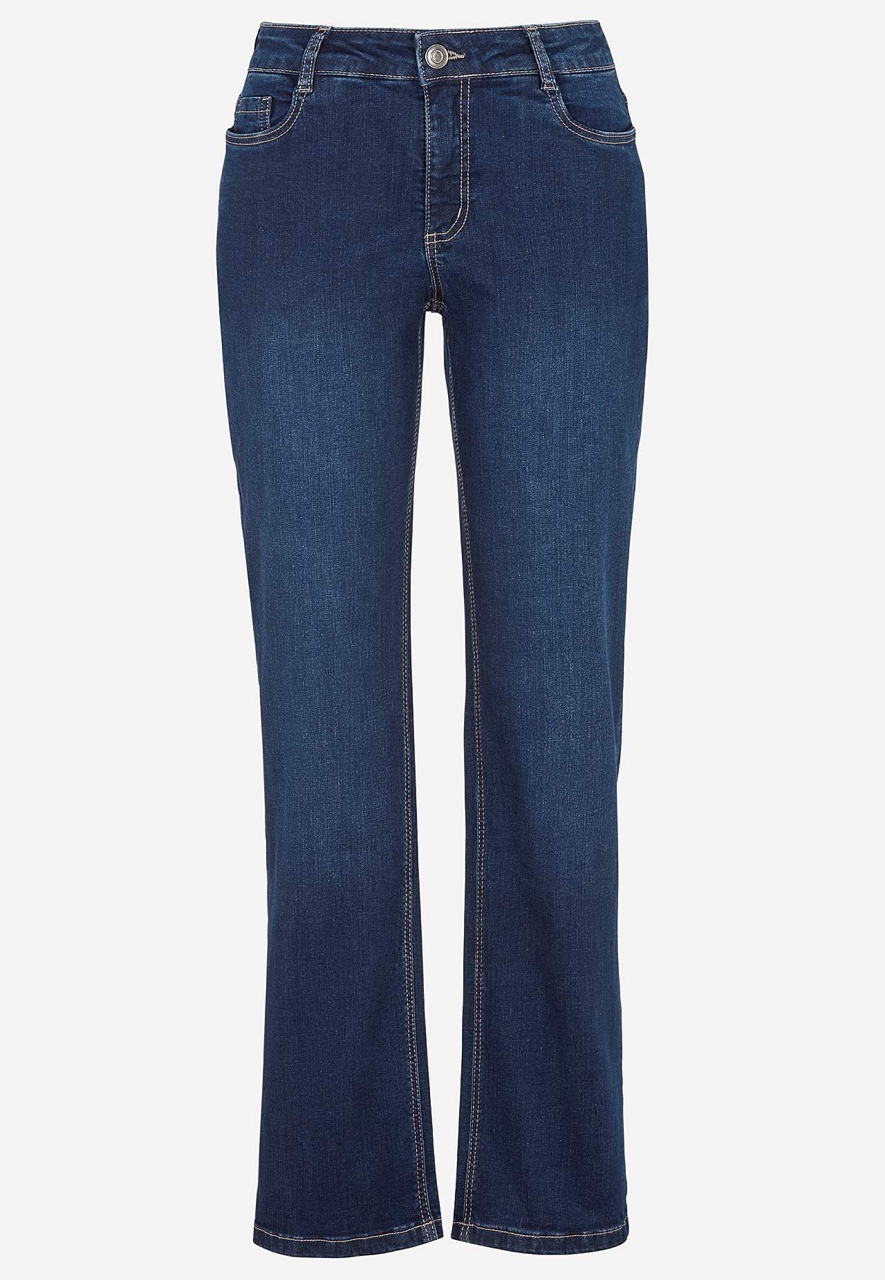 Comfortable stretch jeans with straight leg