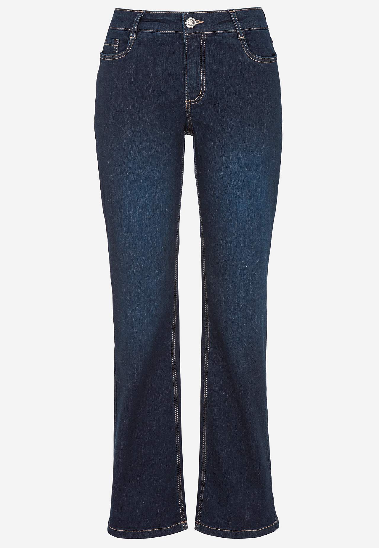 Comfortable stretch jeans with straight leg