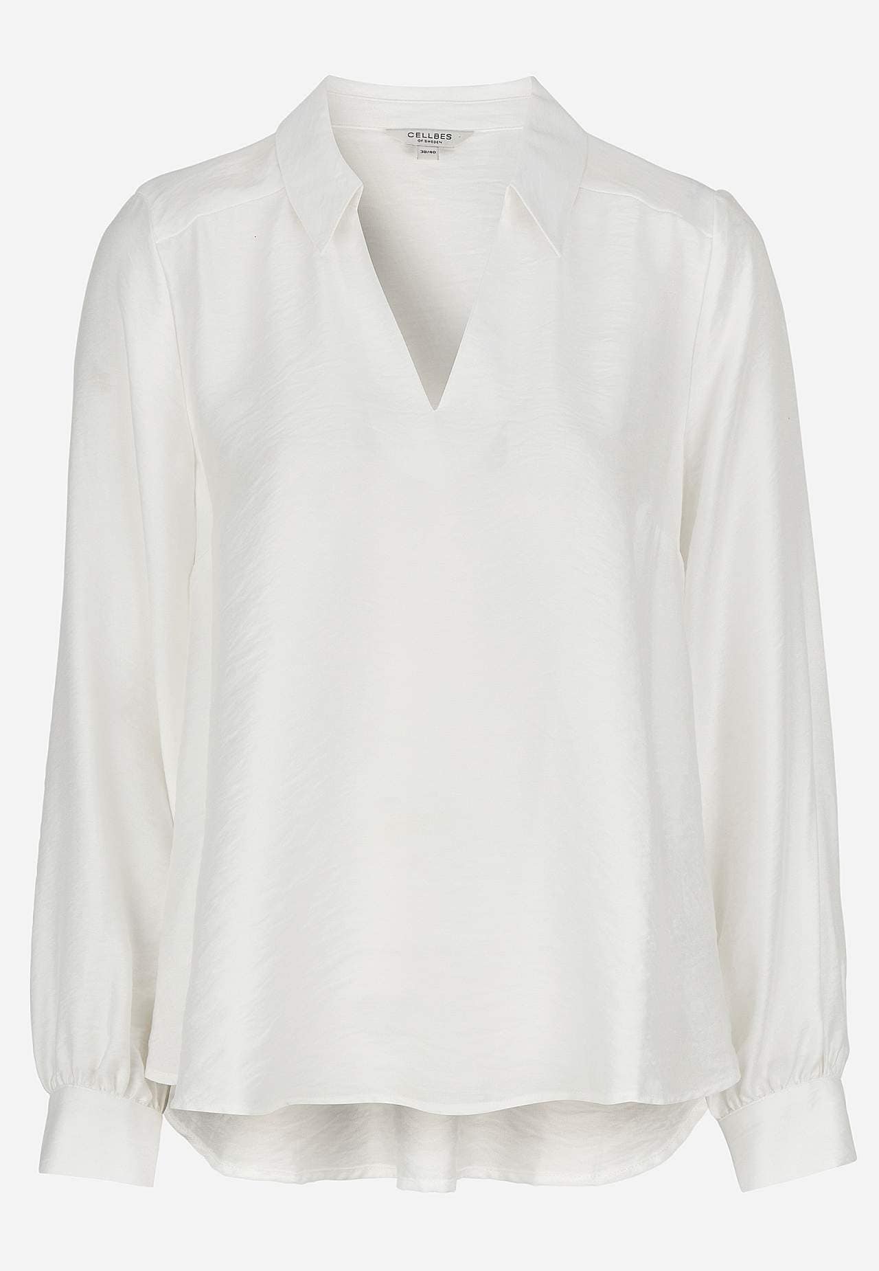 Woven blouse with wide sleeves