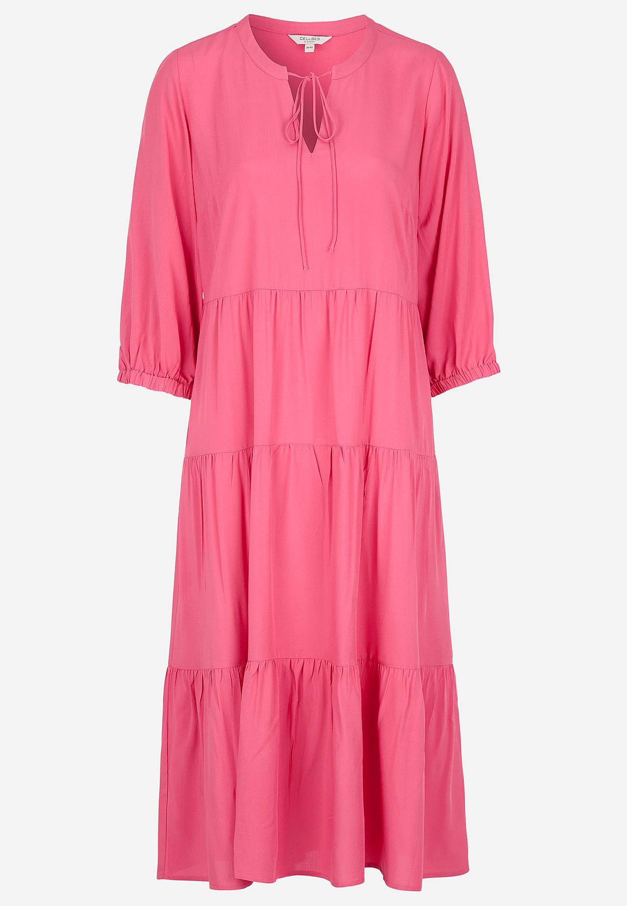 Dress with flounces