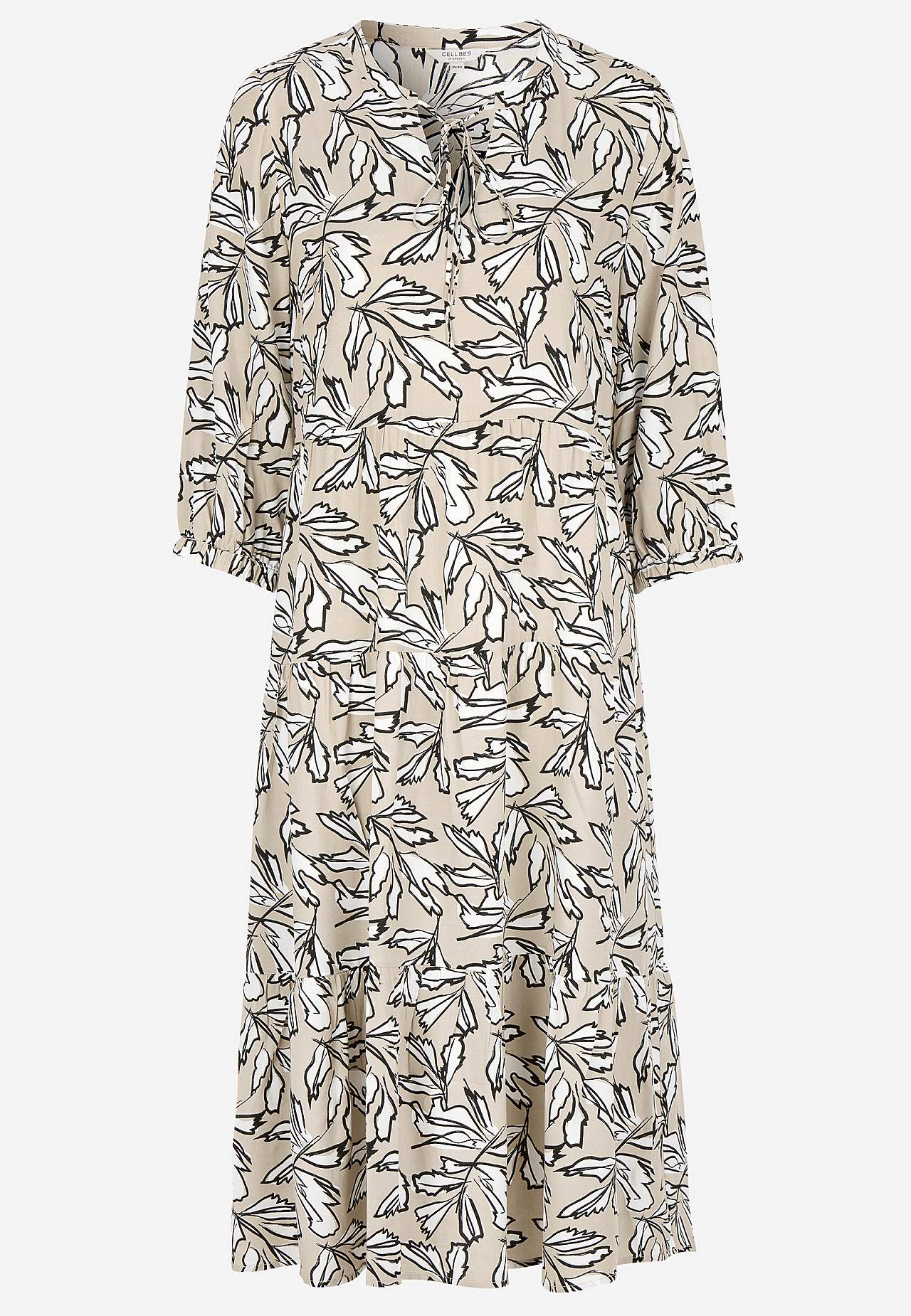 Dress with flounces