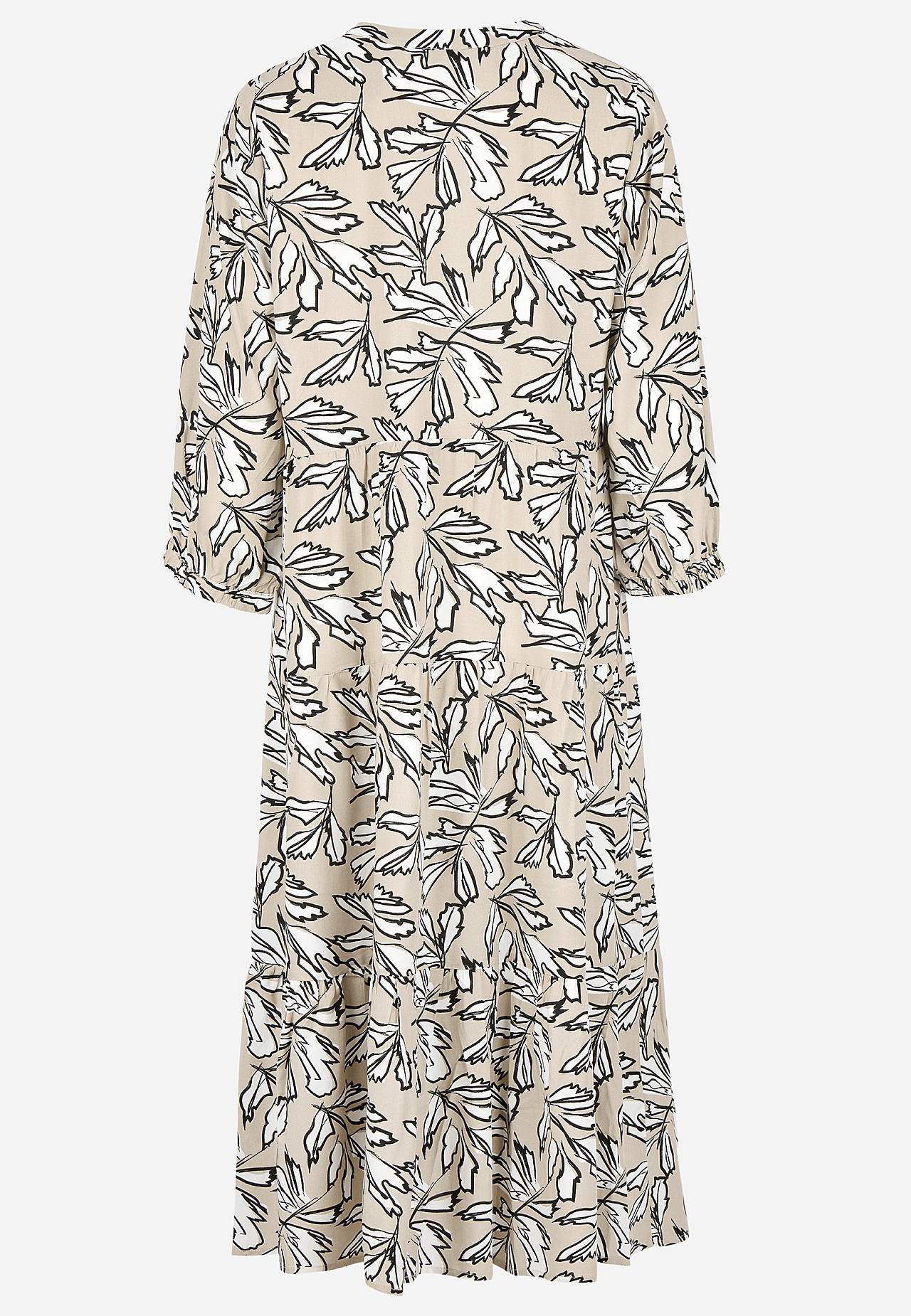 Dress with flounces
