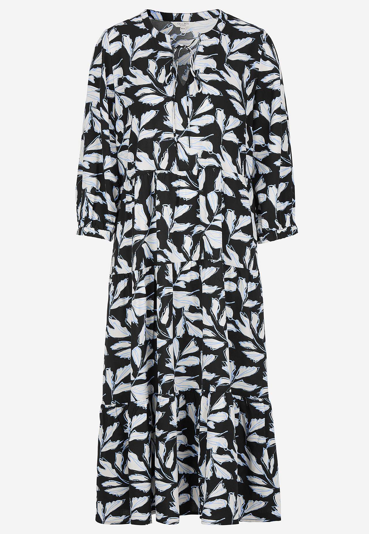 Dress with flounces