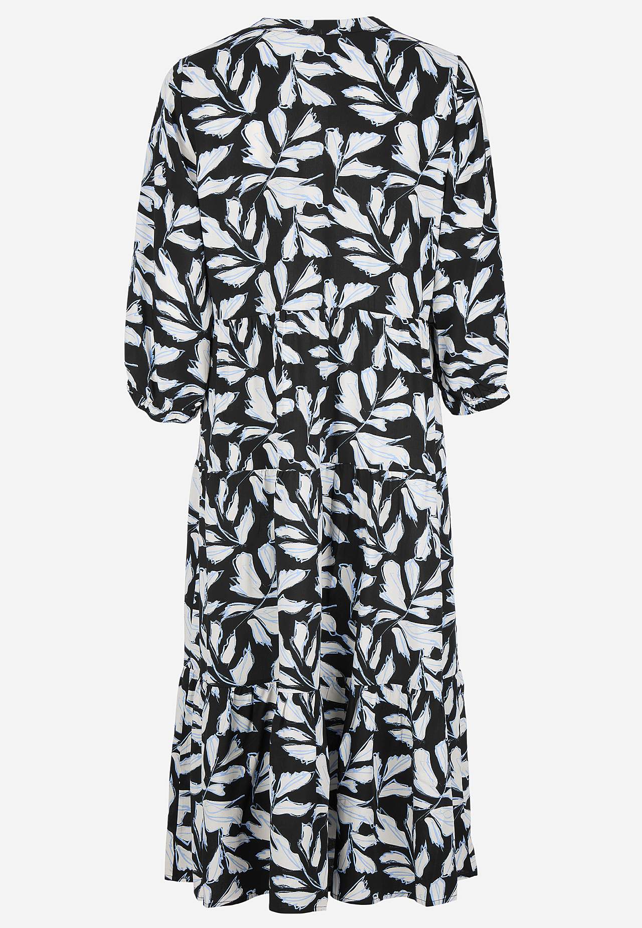 Dress with flounces