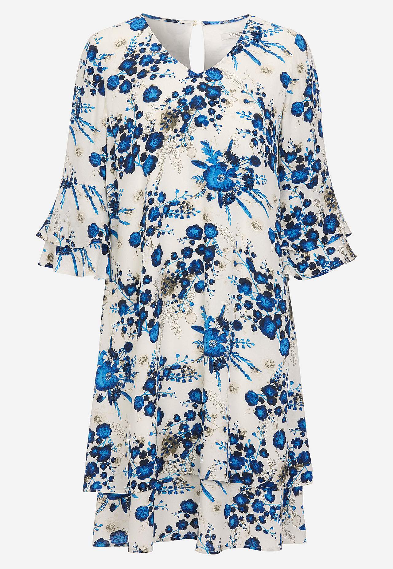 Summery party dress with flounces