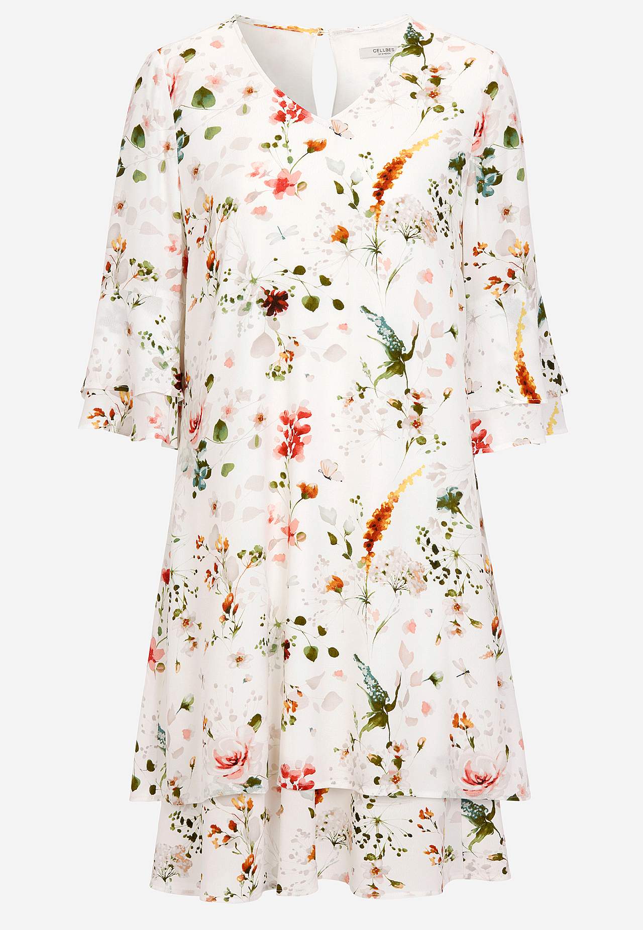 Summery party dress with flounces