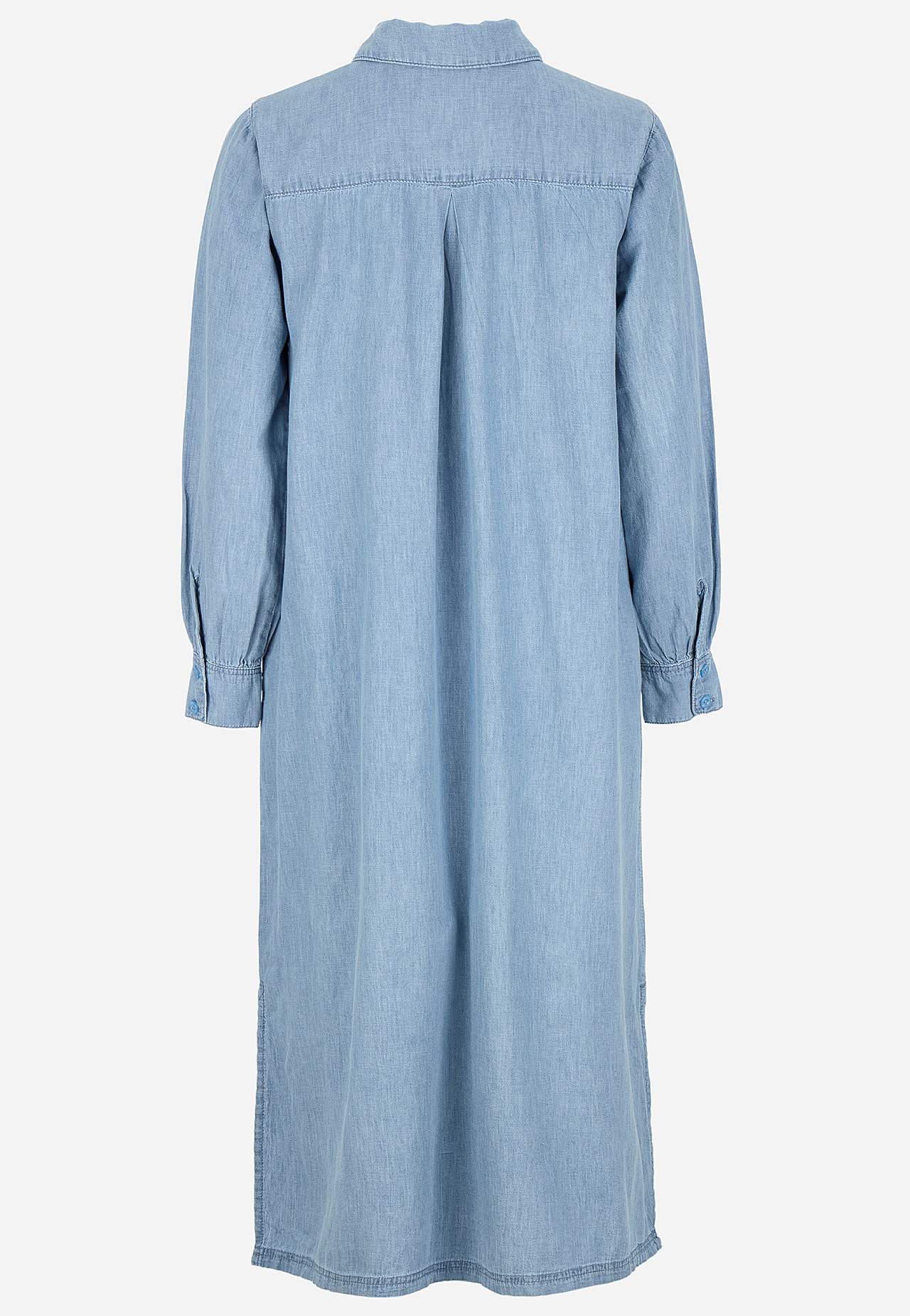 Denim dress with side pockets