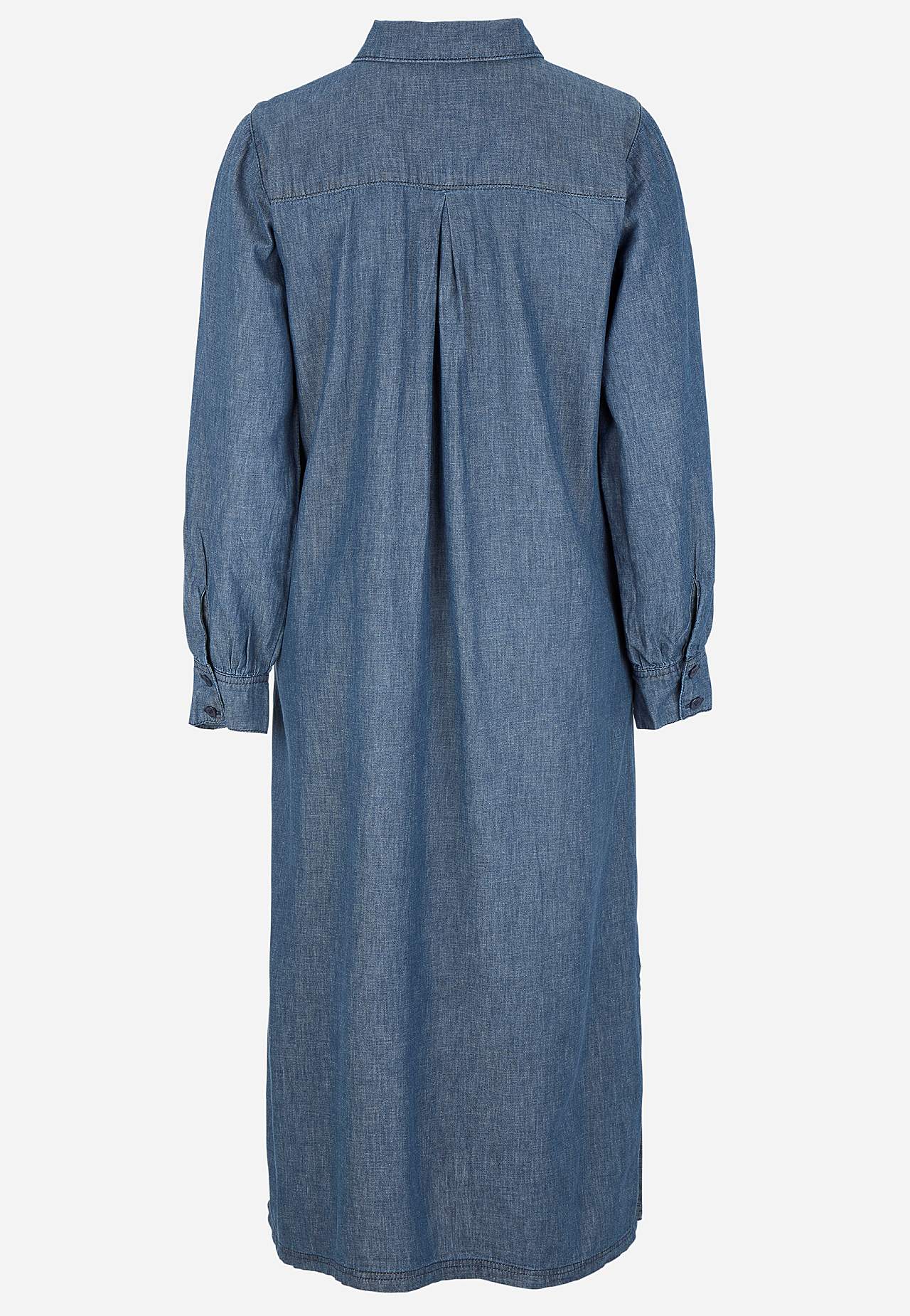 Denim dress with side pockets