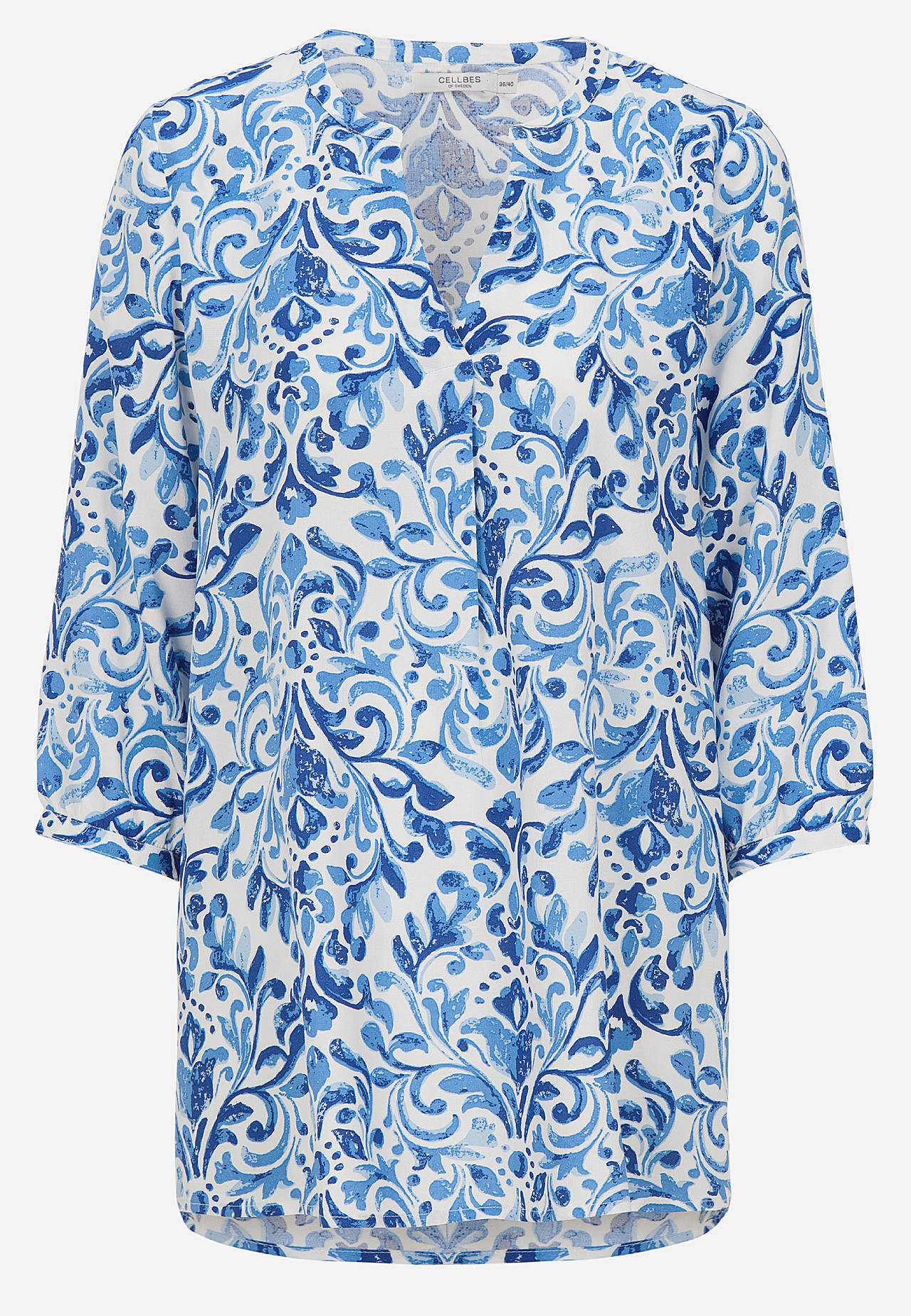 Woven, patterned tunic