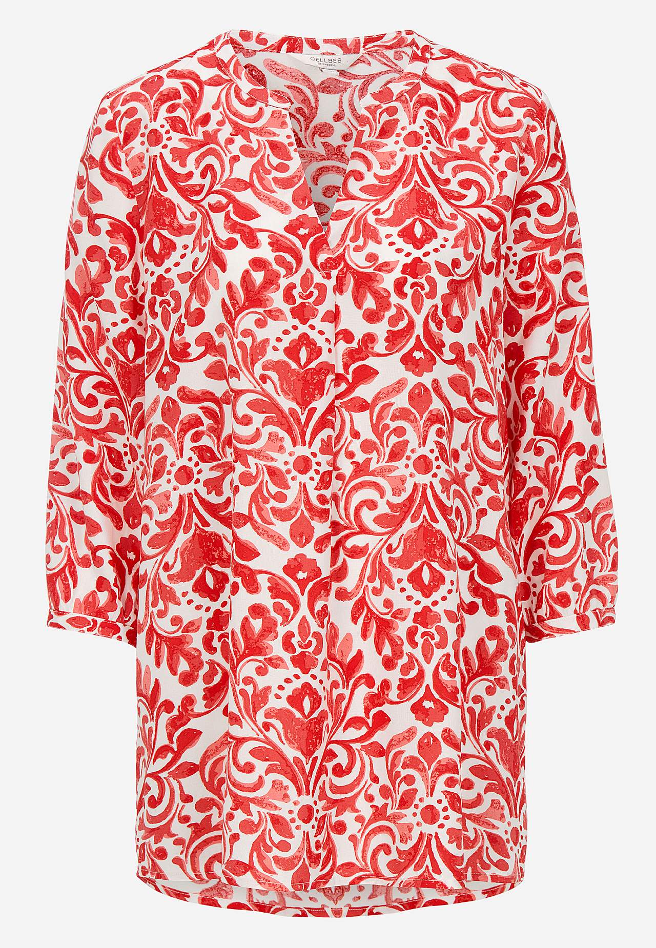 Woven, patterned tunic