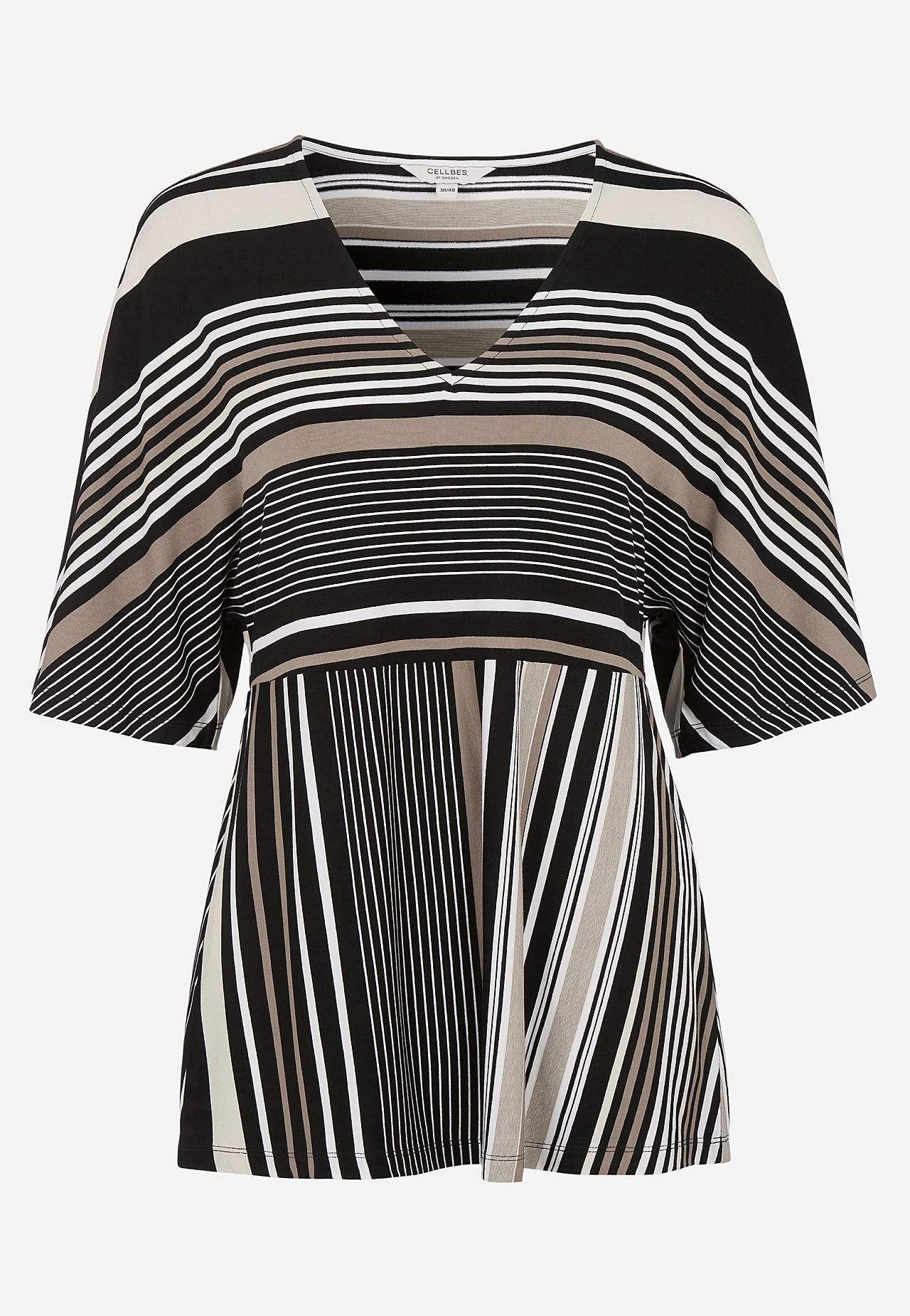 Striped jersey top