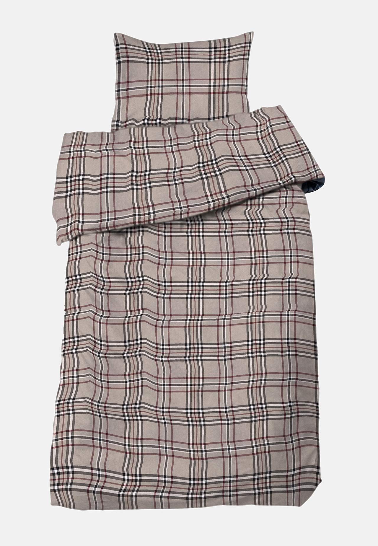 Checked flannel duvet cover 150x210 cm