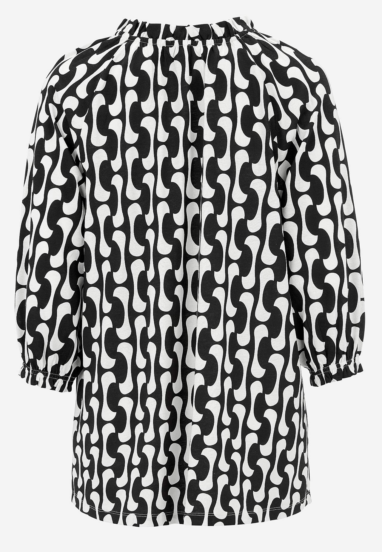 Jersey tuniq with 3/4 length sleeves