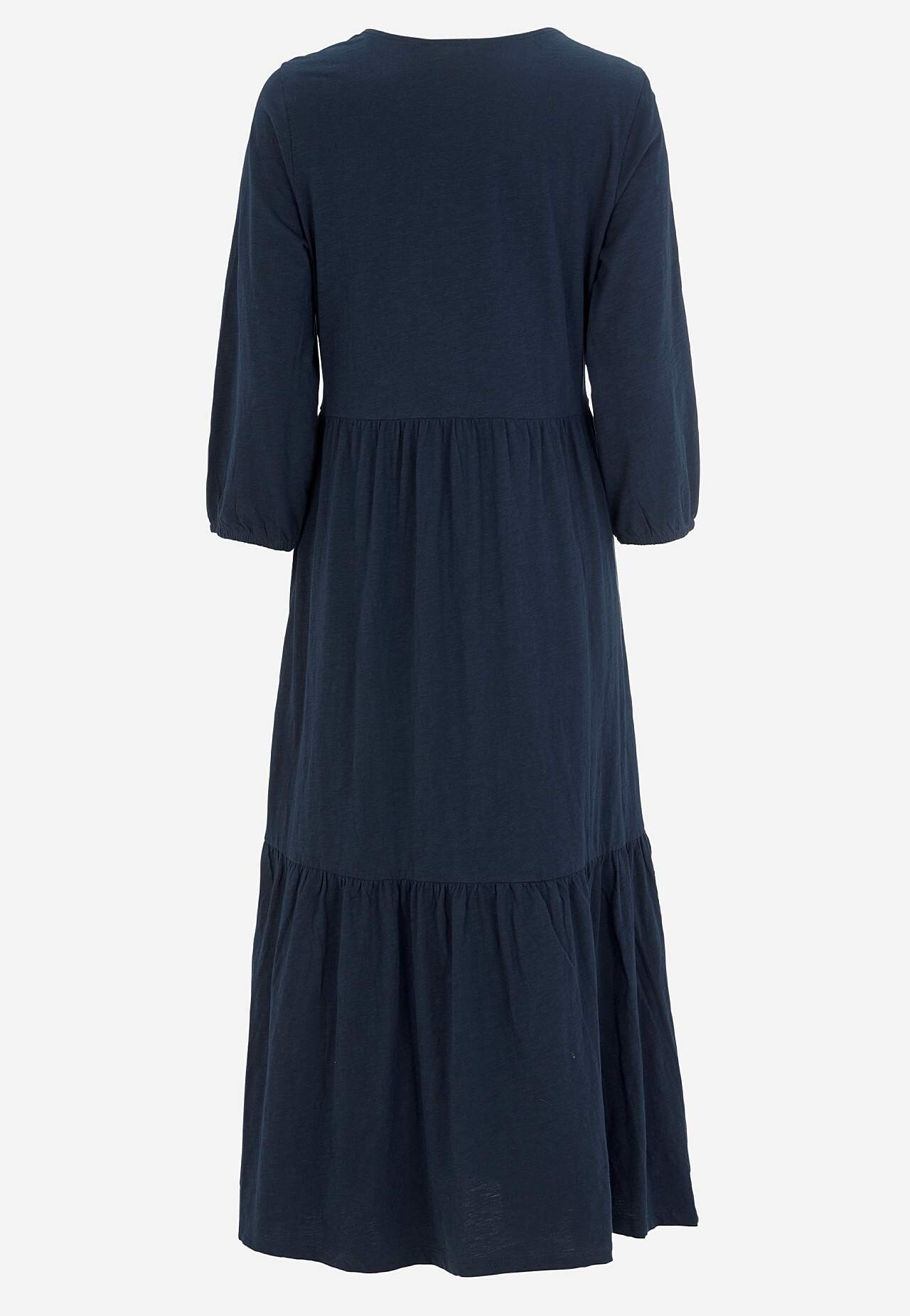 Jersey dress with frill