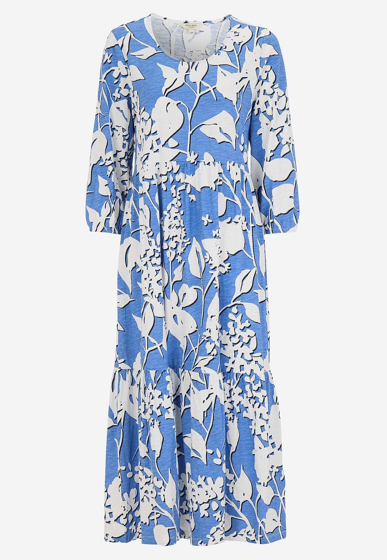 Jersey dress with frill