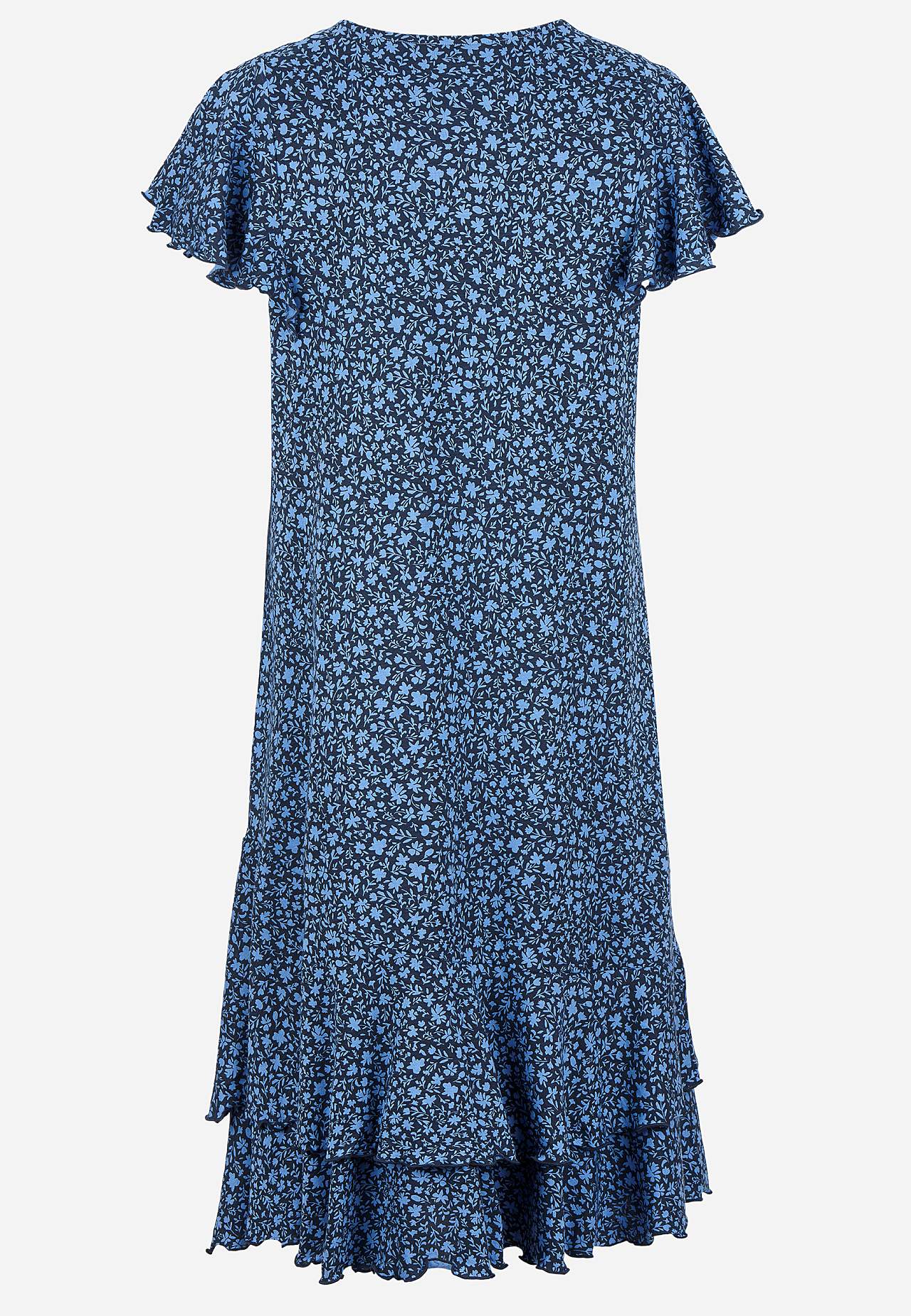 Jersey dress with frills