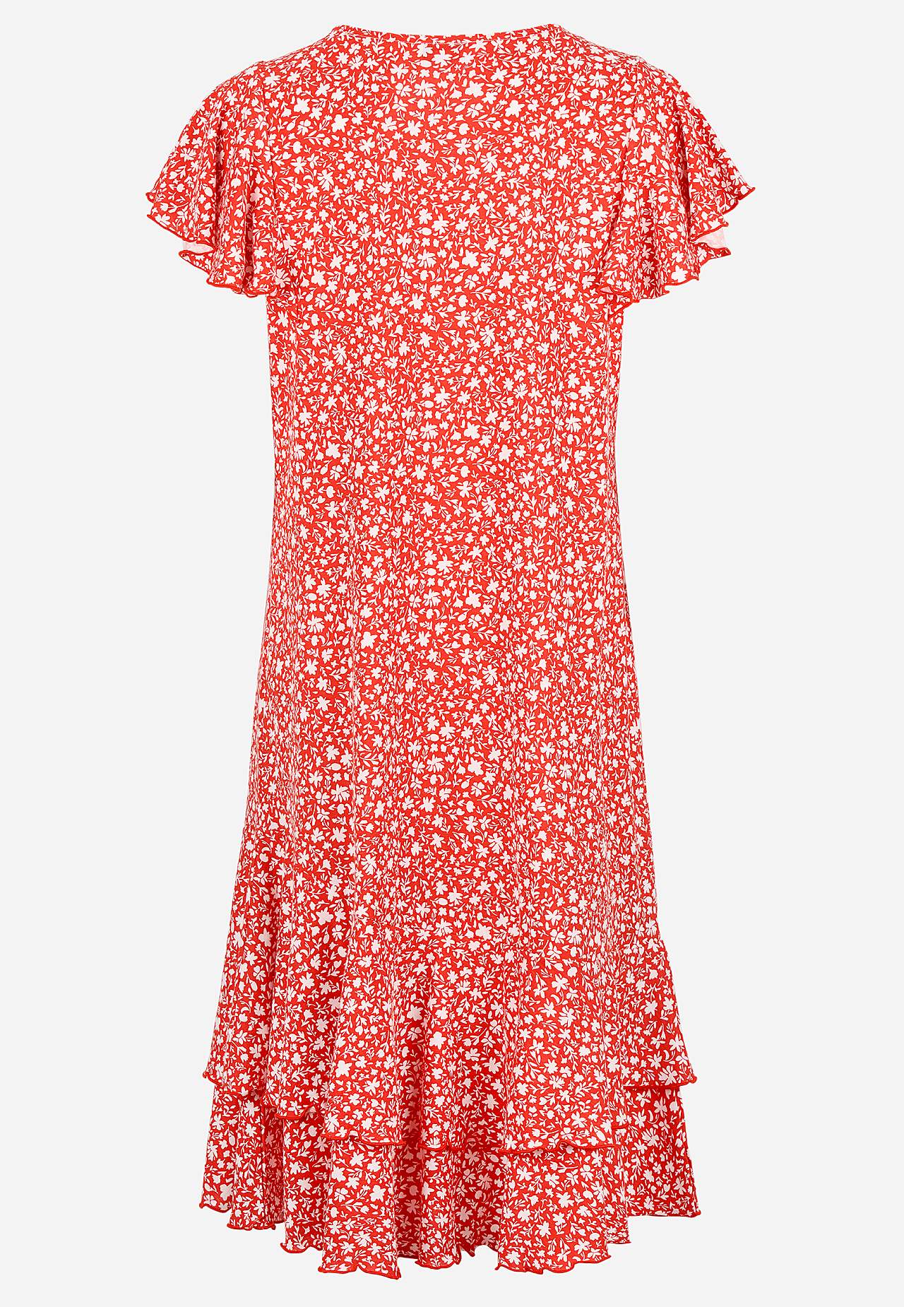 Jersey dress with frills