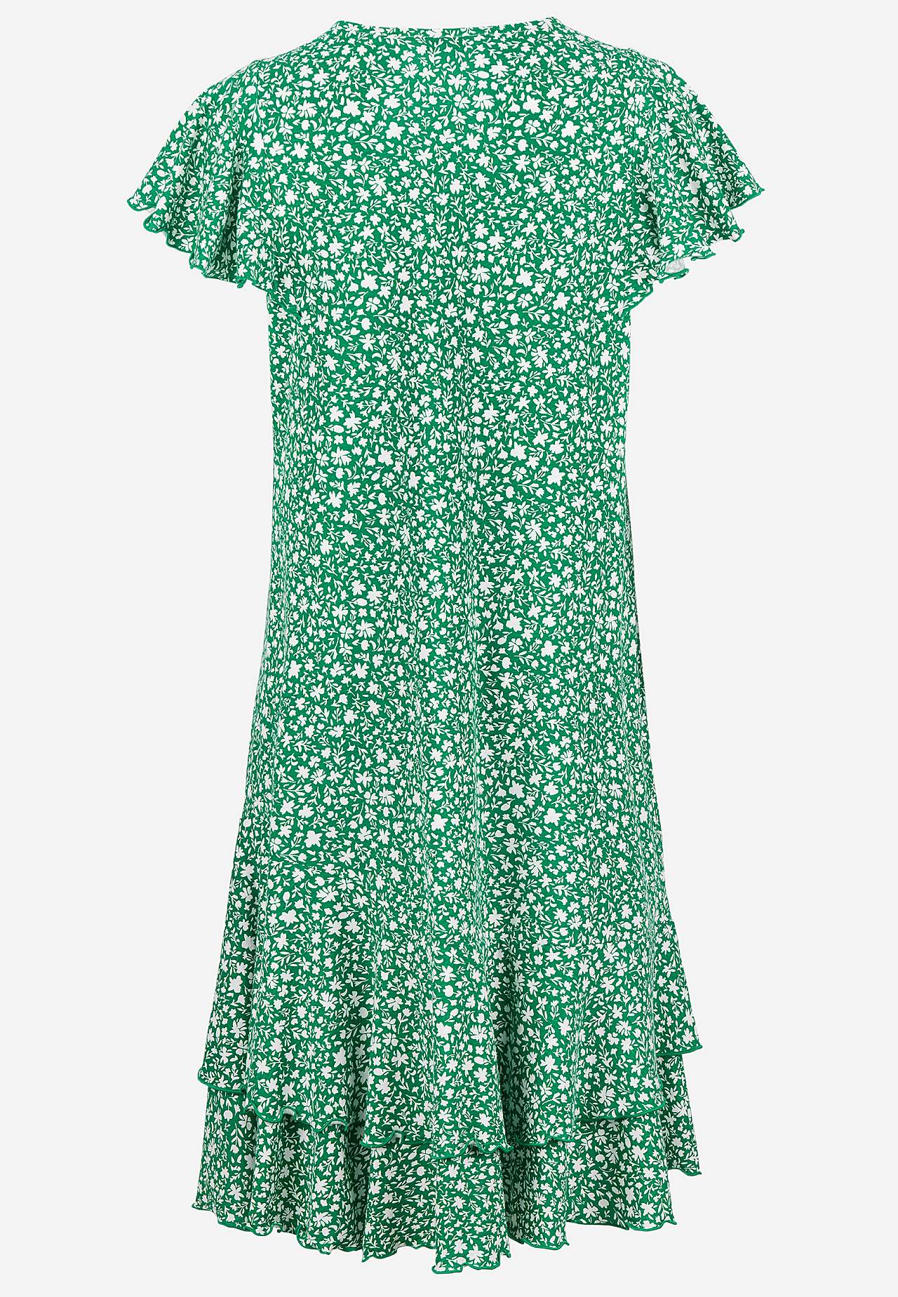 Jersey dress with frills