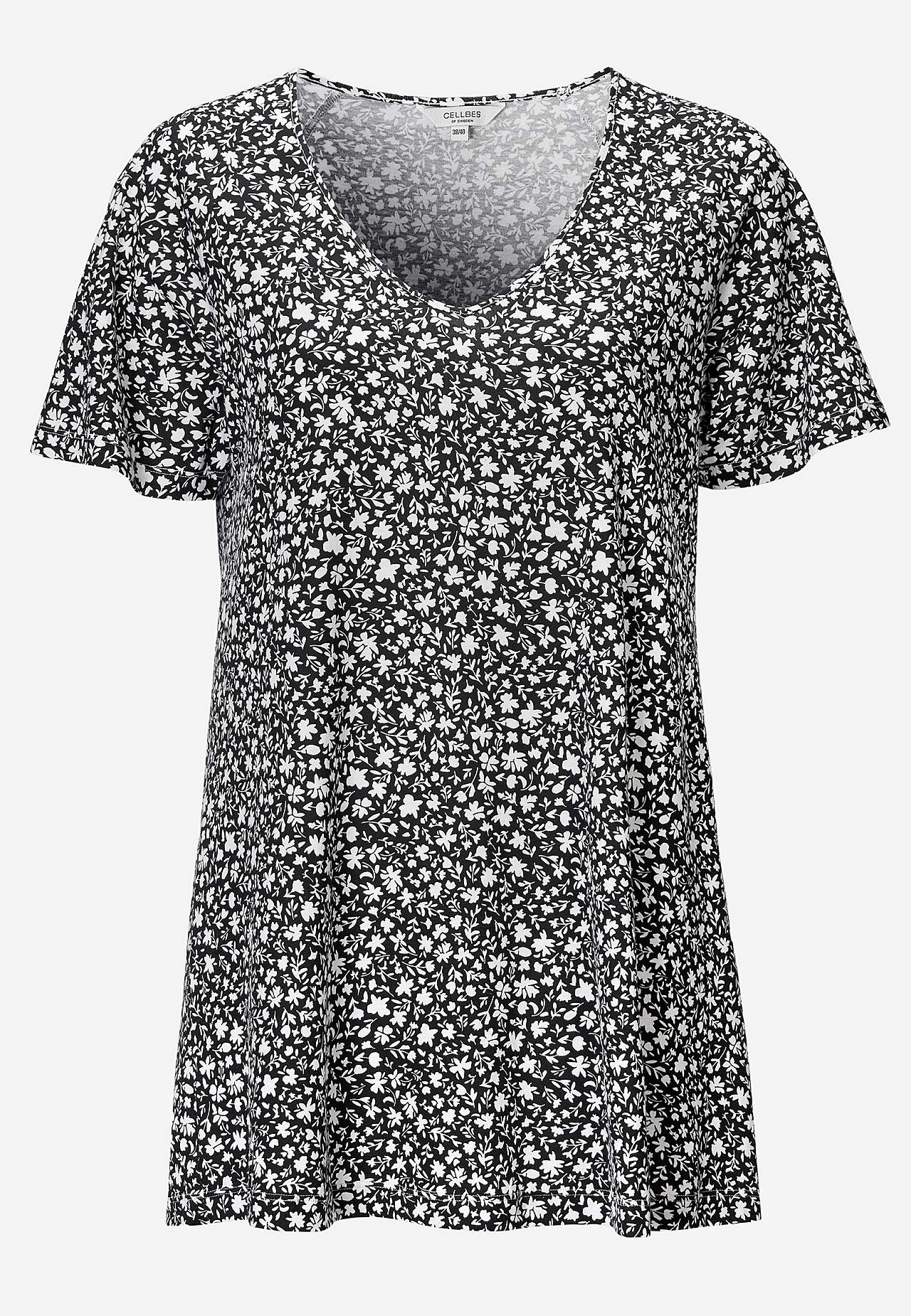 Small flower print jersey tuniq