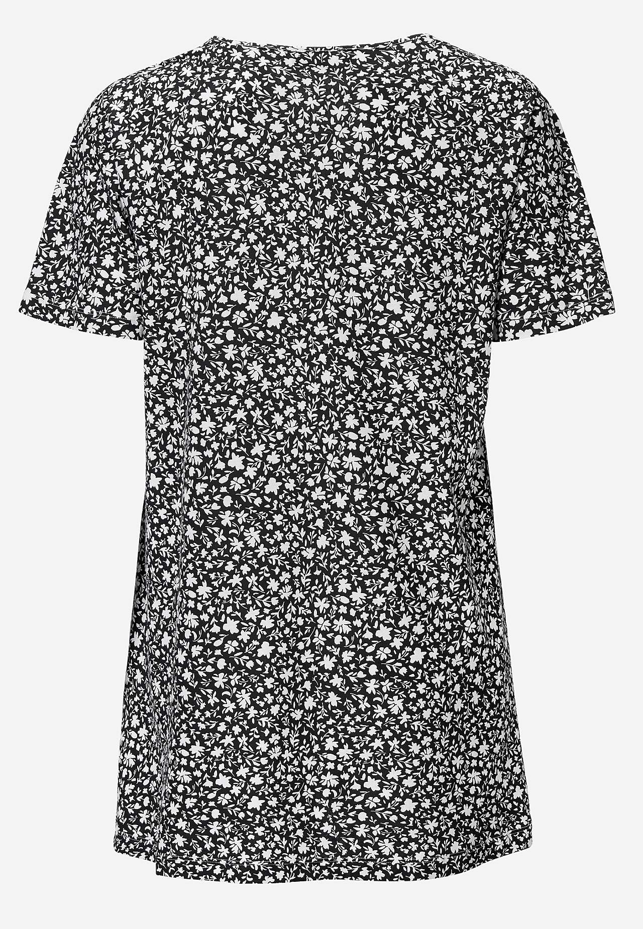 Small flower print jersey tuniq