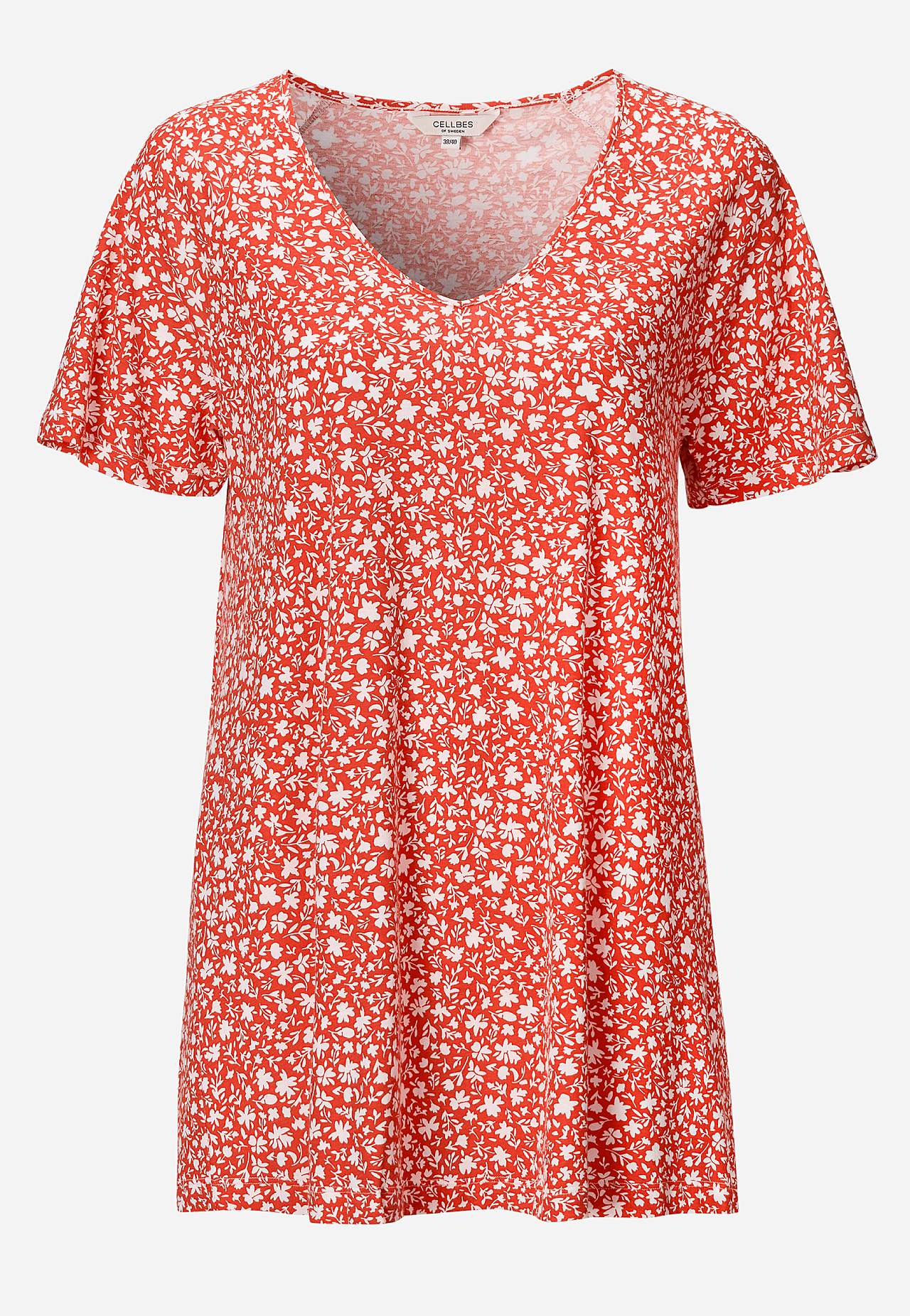 Small flower print jersey tuniq