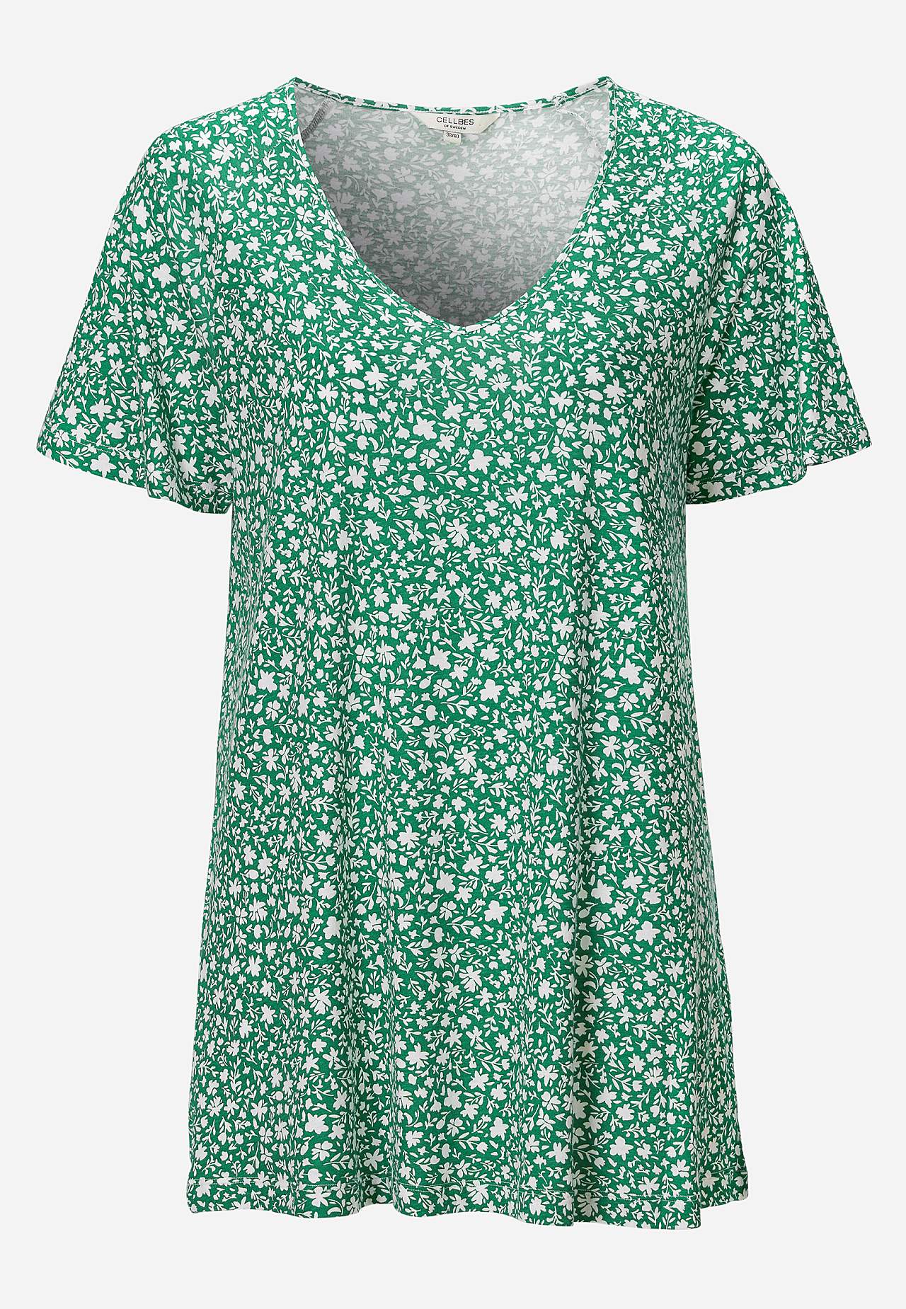 Small flower print jersey tuniq