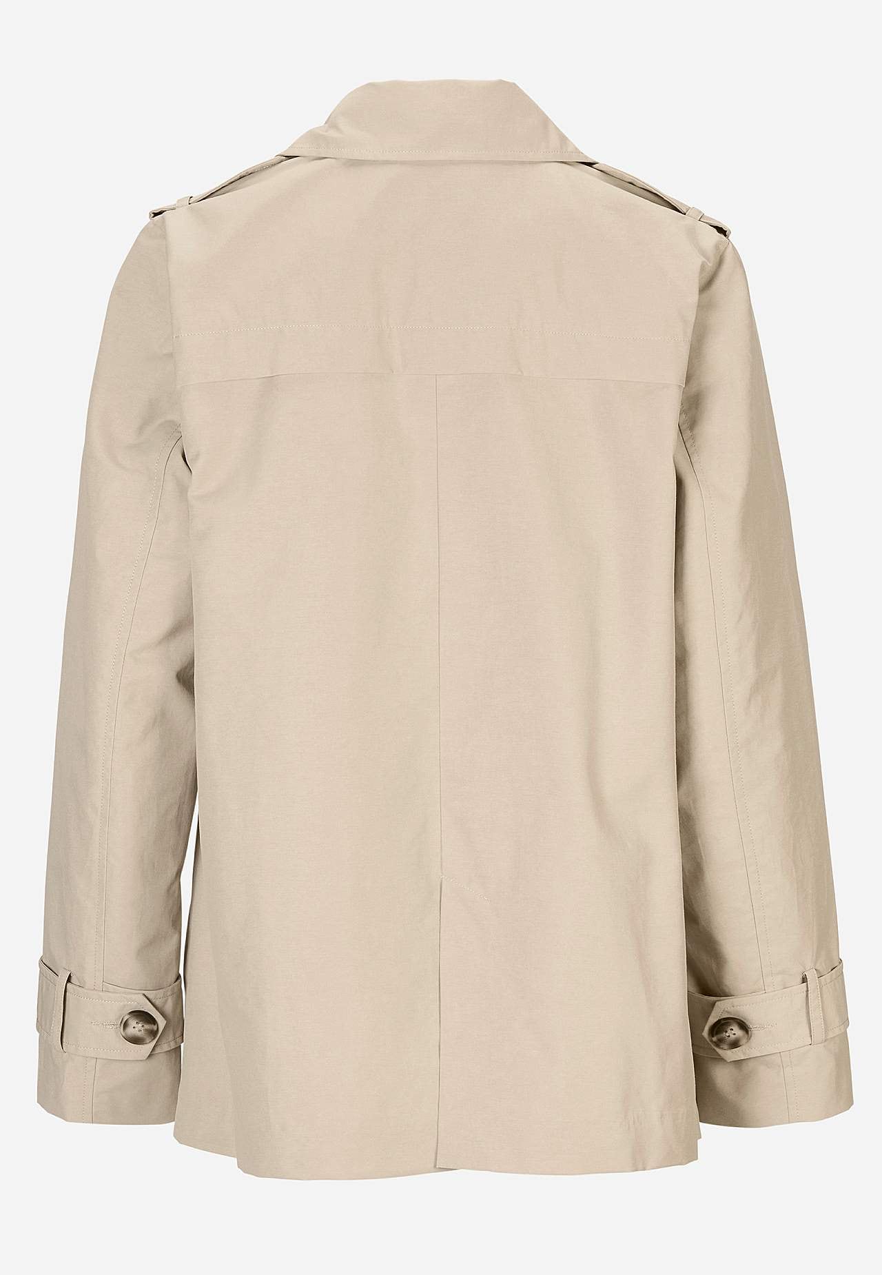 Double-breasted, short trenchcoat