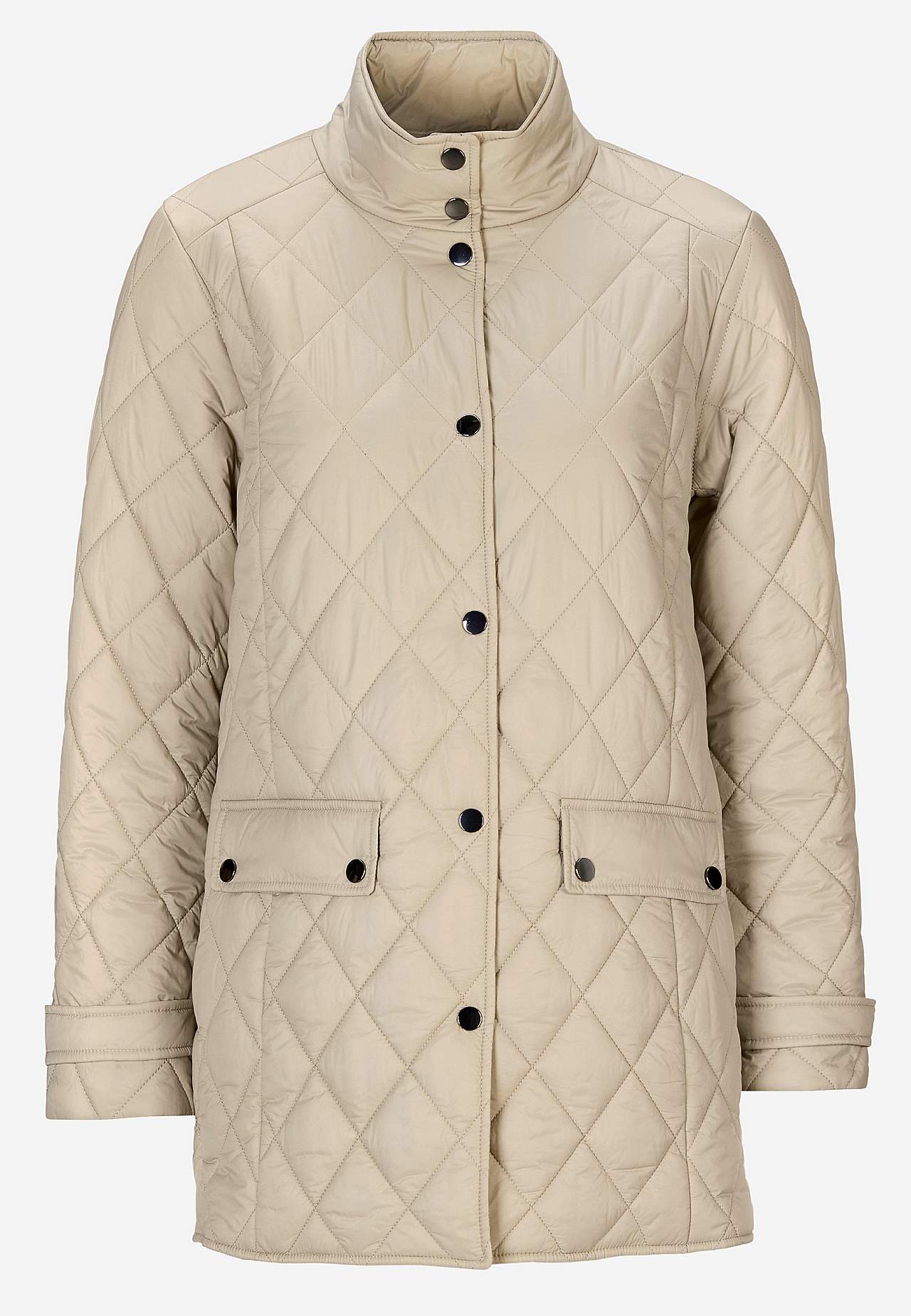 Quilted jacket with snap buttons